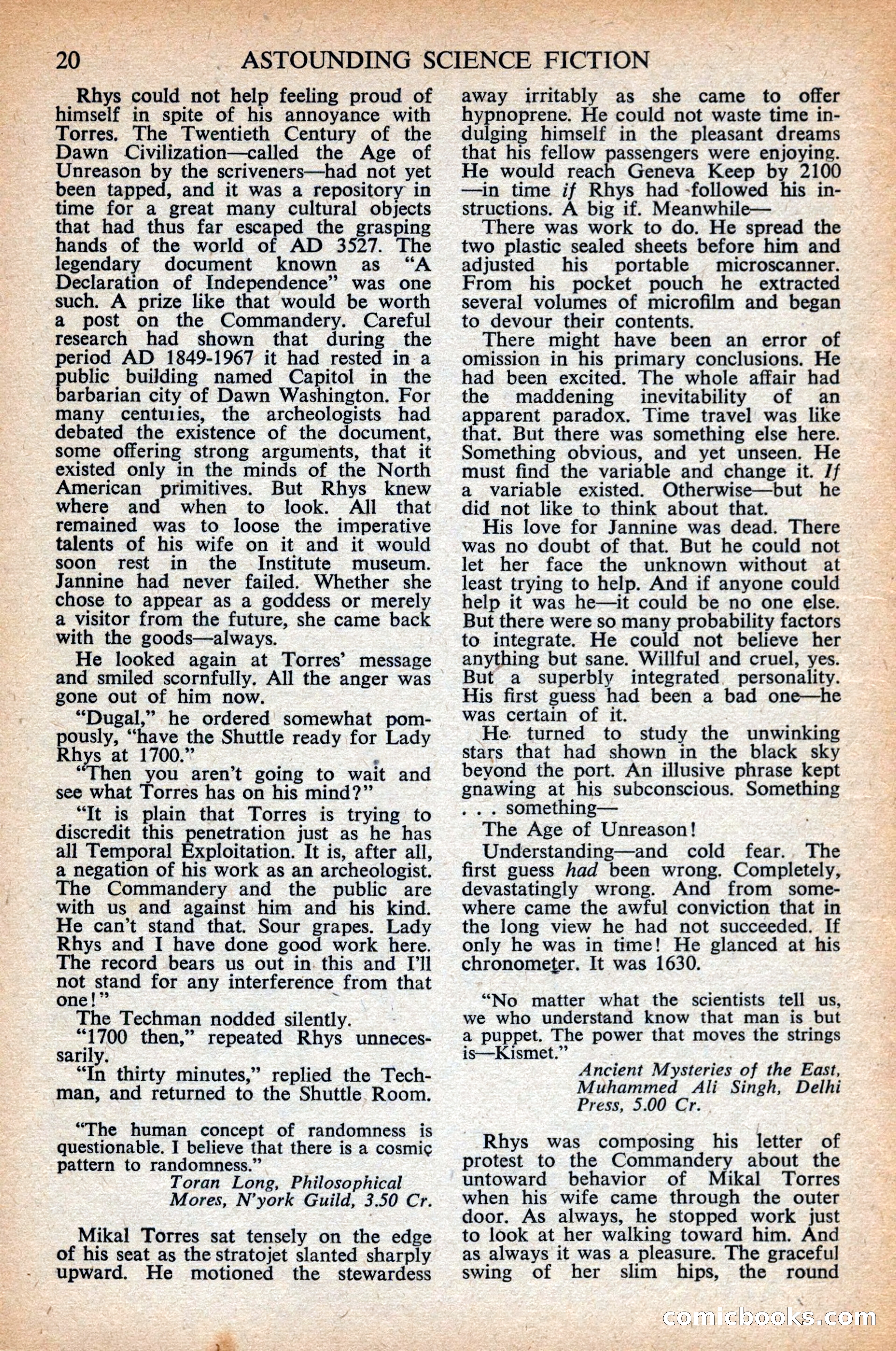 Astounding Science Fiction, British Edition, April 1948 — page 22 of 68