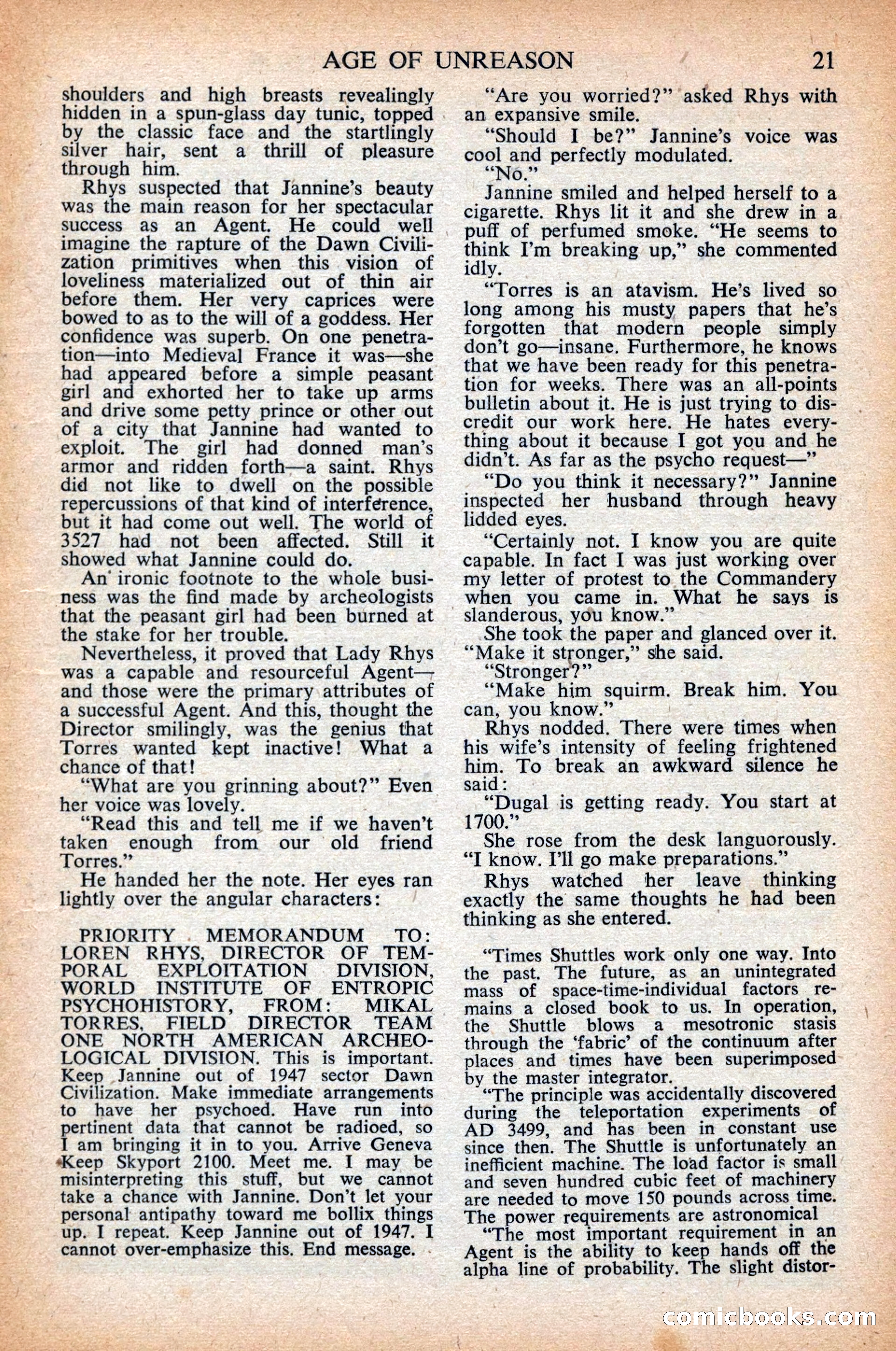 Astounding Science Fiction, British Edition, April 1948 — page 23 of 68