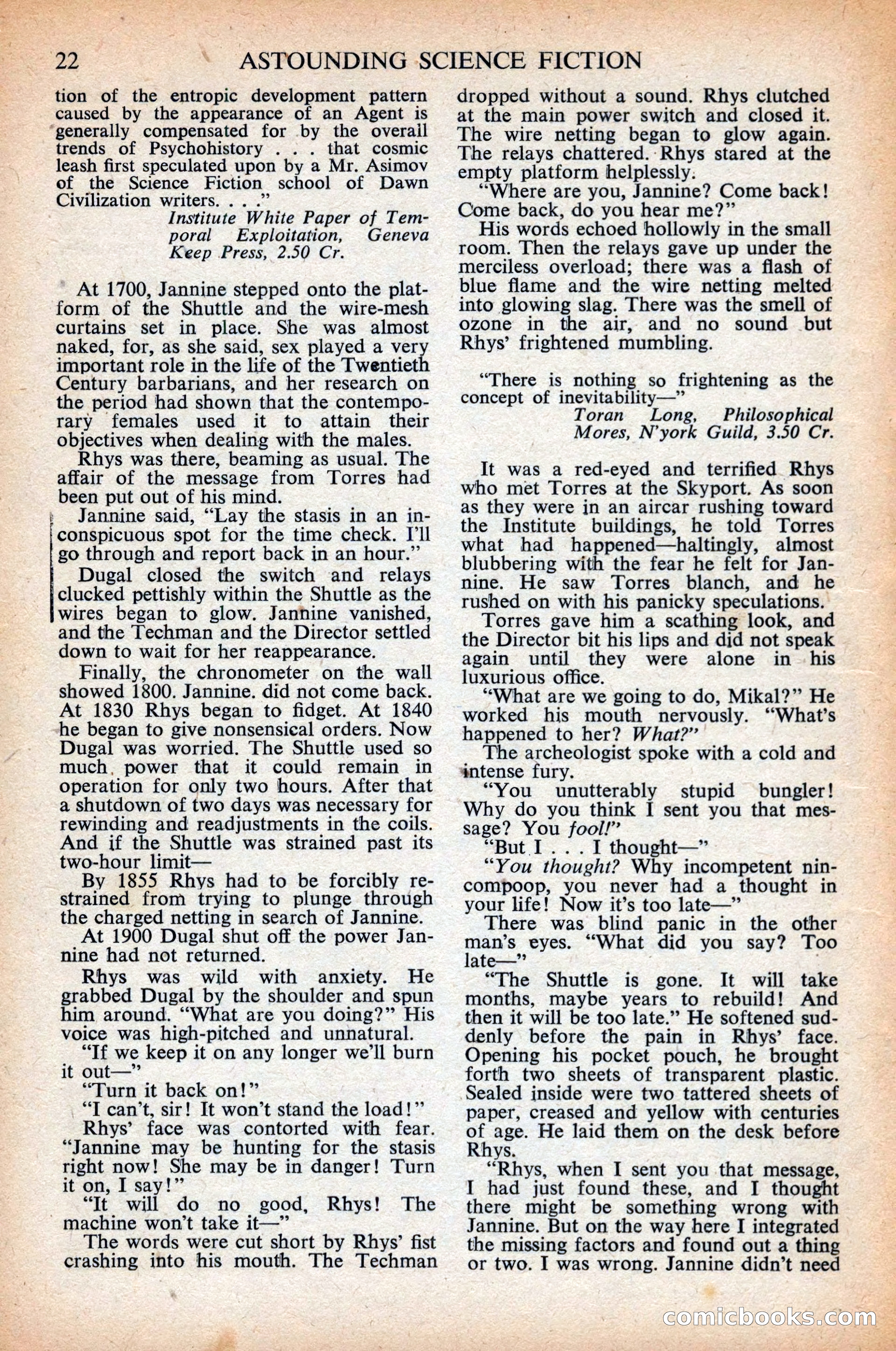 Astounding Science Fiction, British Edition, April 1948 — page 24 of 68