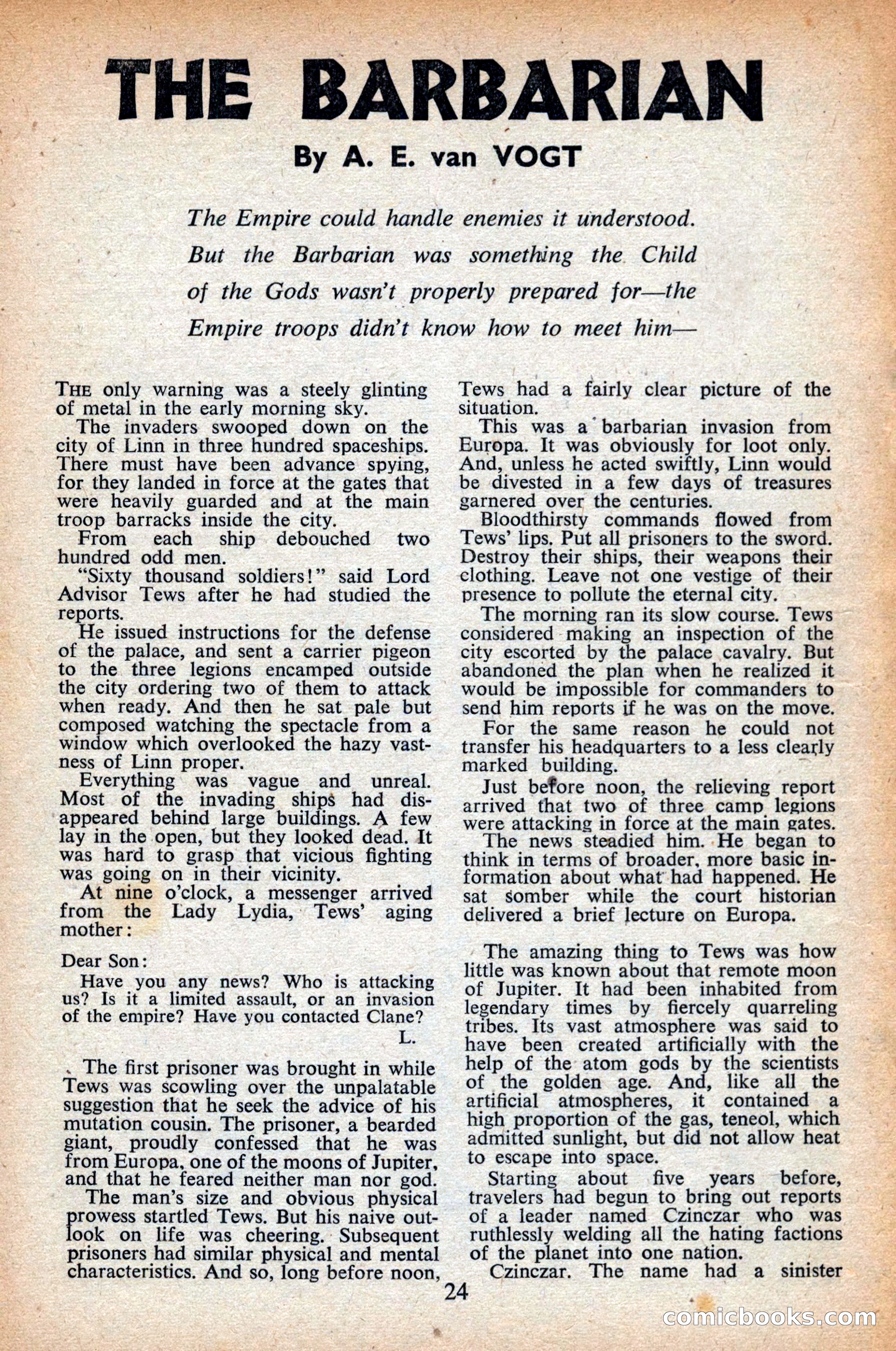 Astounding Science Fiction, British Edition, April 1948 — page 26 of 68