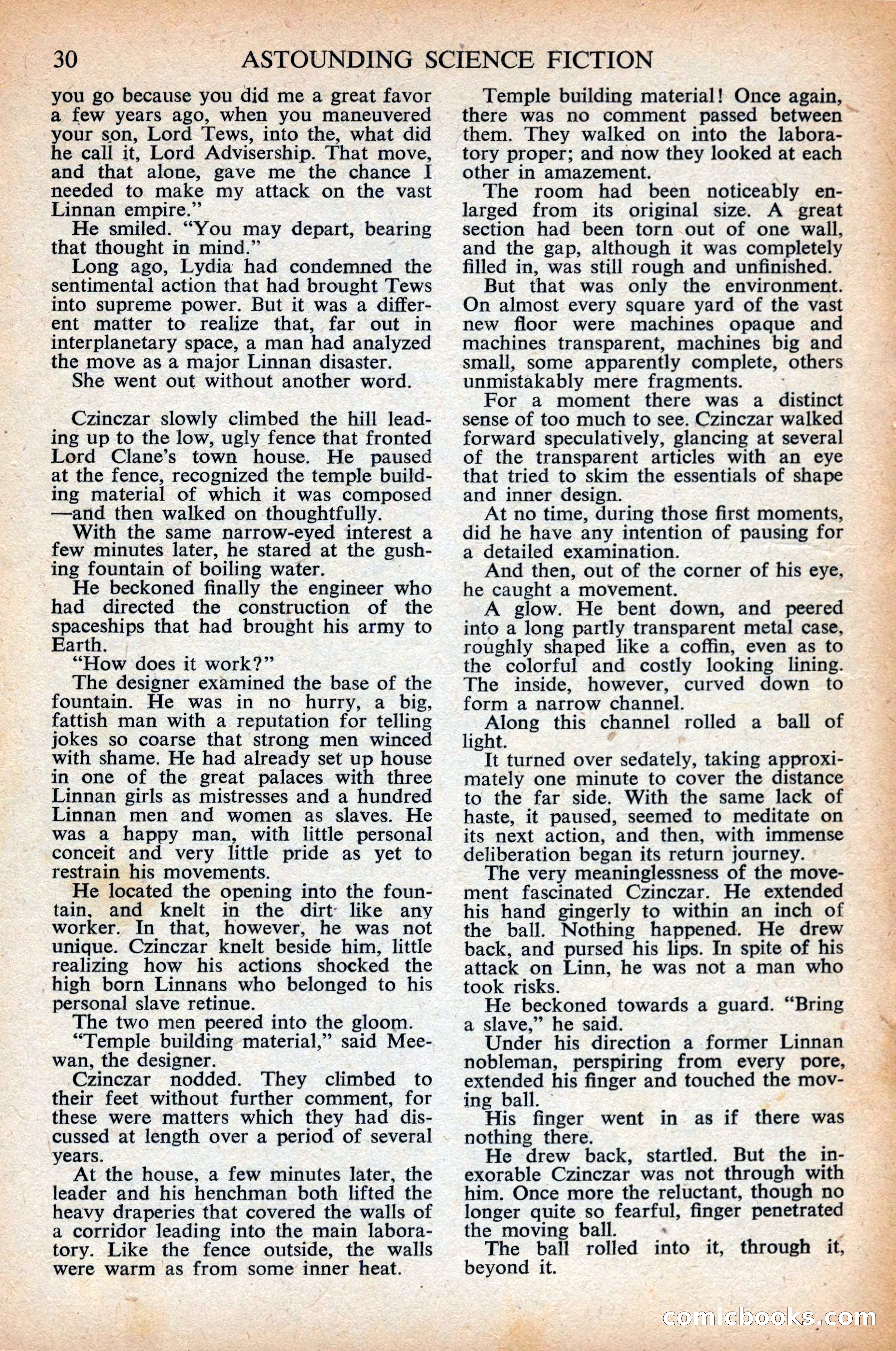 Astounding Science Fiction, British Edition, April 1948 — page 32 of 68