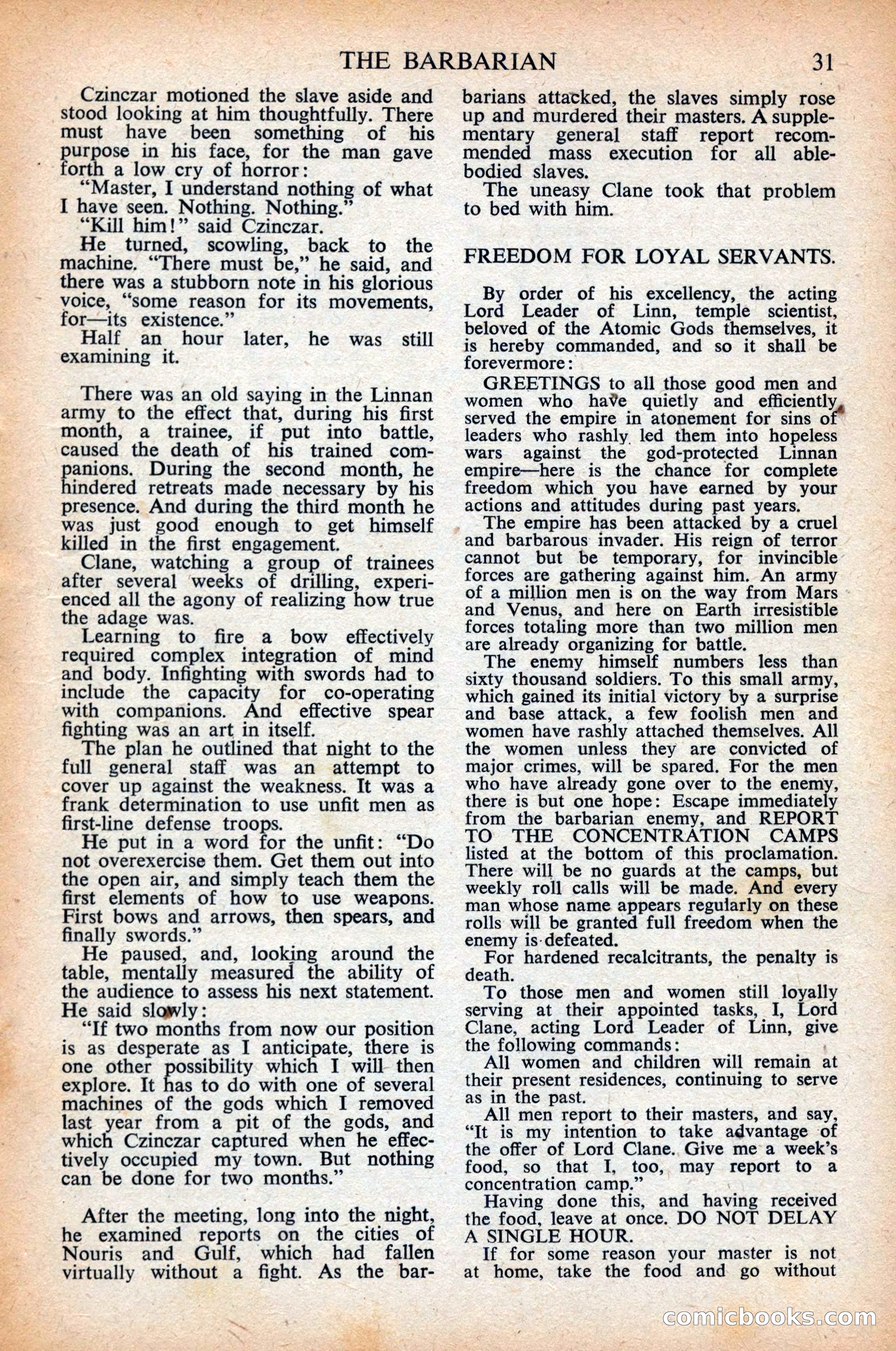 Astounding Science Fiction, British Edition, April 1948 — page 33 of 68