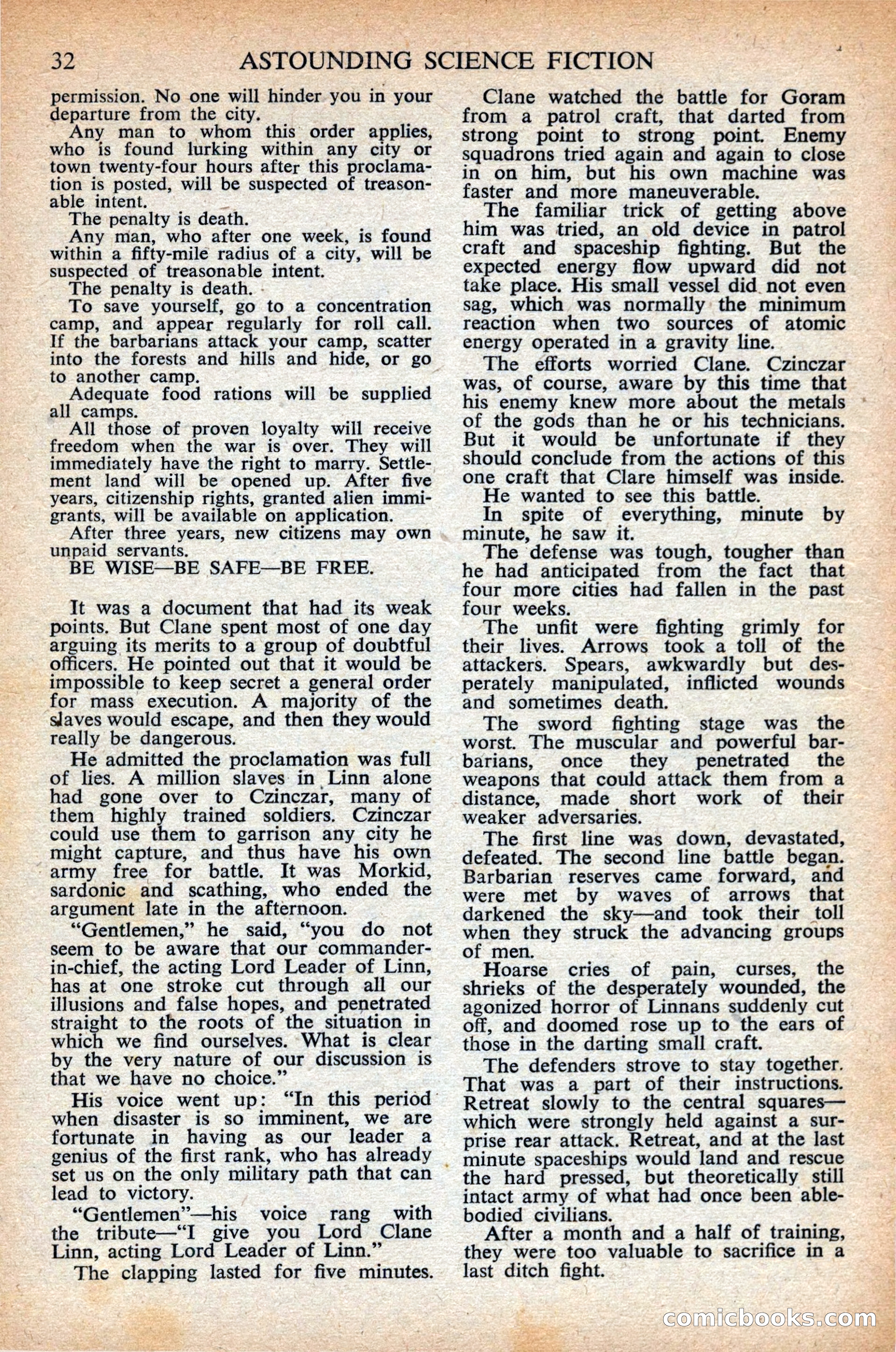 Astounding Science Fiction, British Edition, April 1948 — page 34 of 68