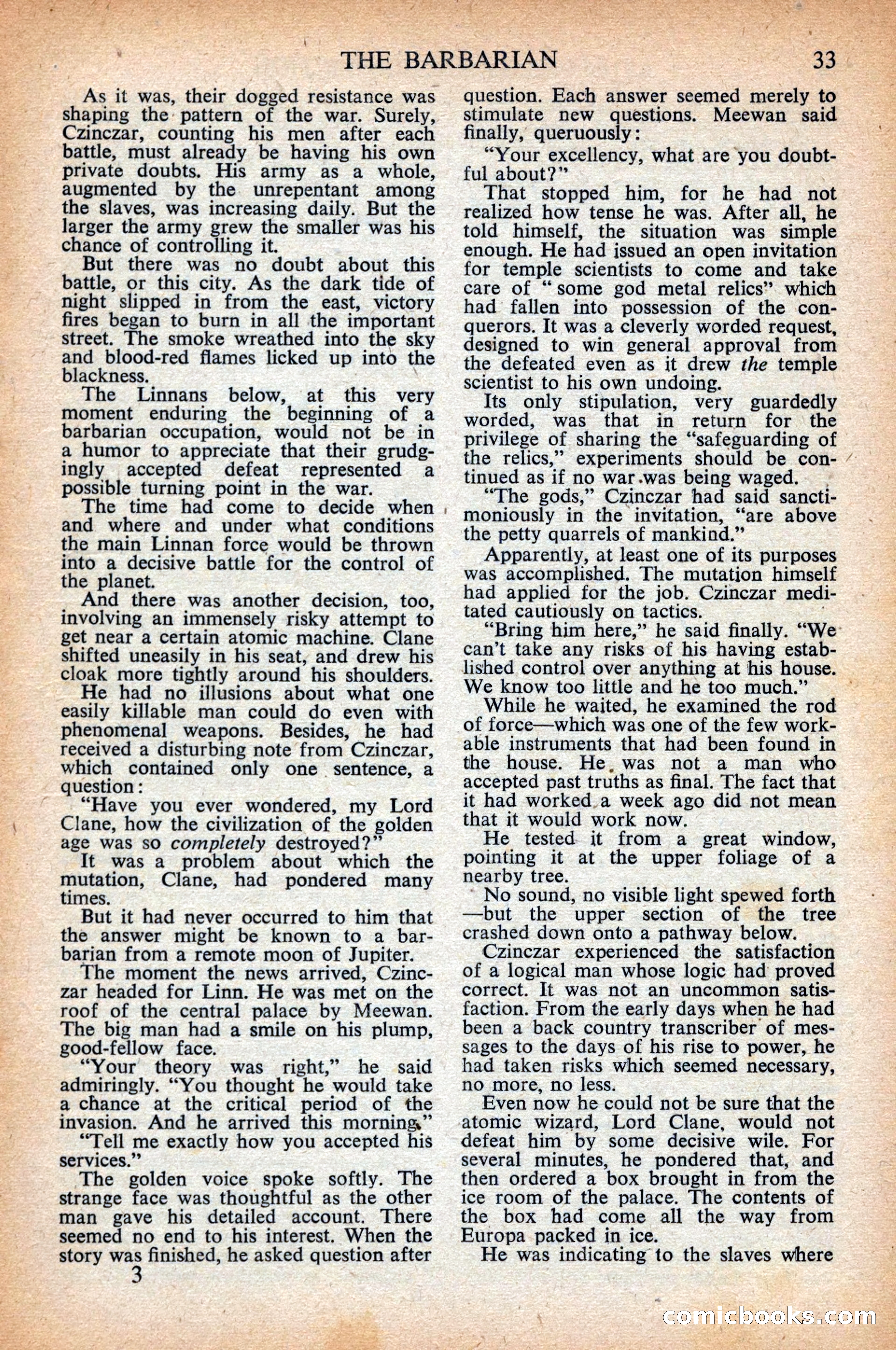 Astounding Science Fiction, British Edition, April 1948 — page 35 of 68