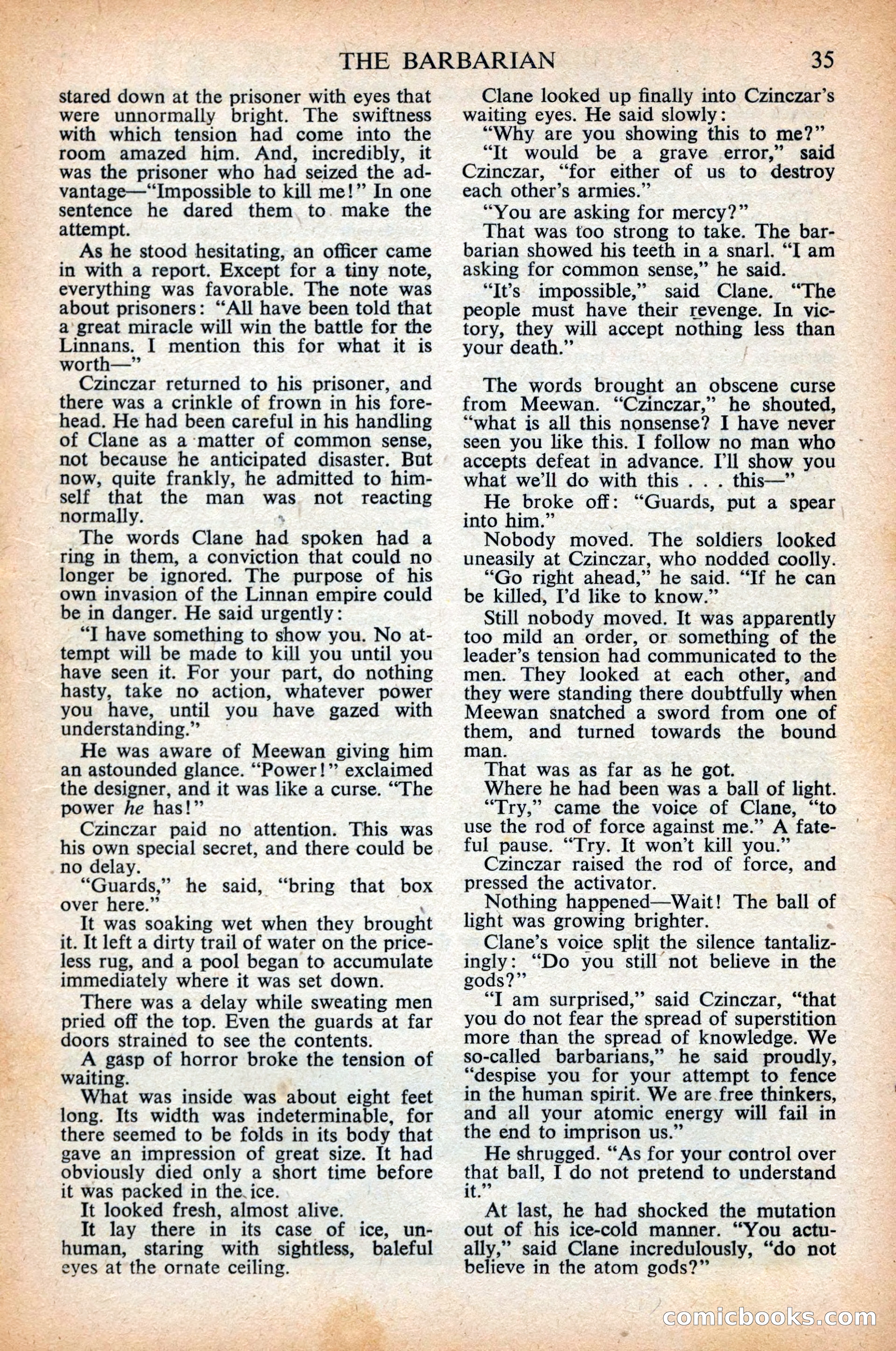 Astounding Science Fiction, British Edition, April 1948 — page 37 of 68