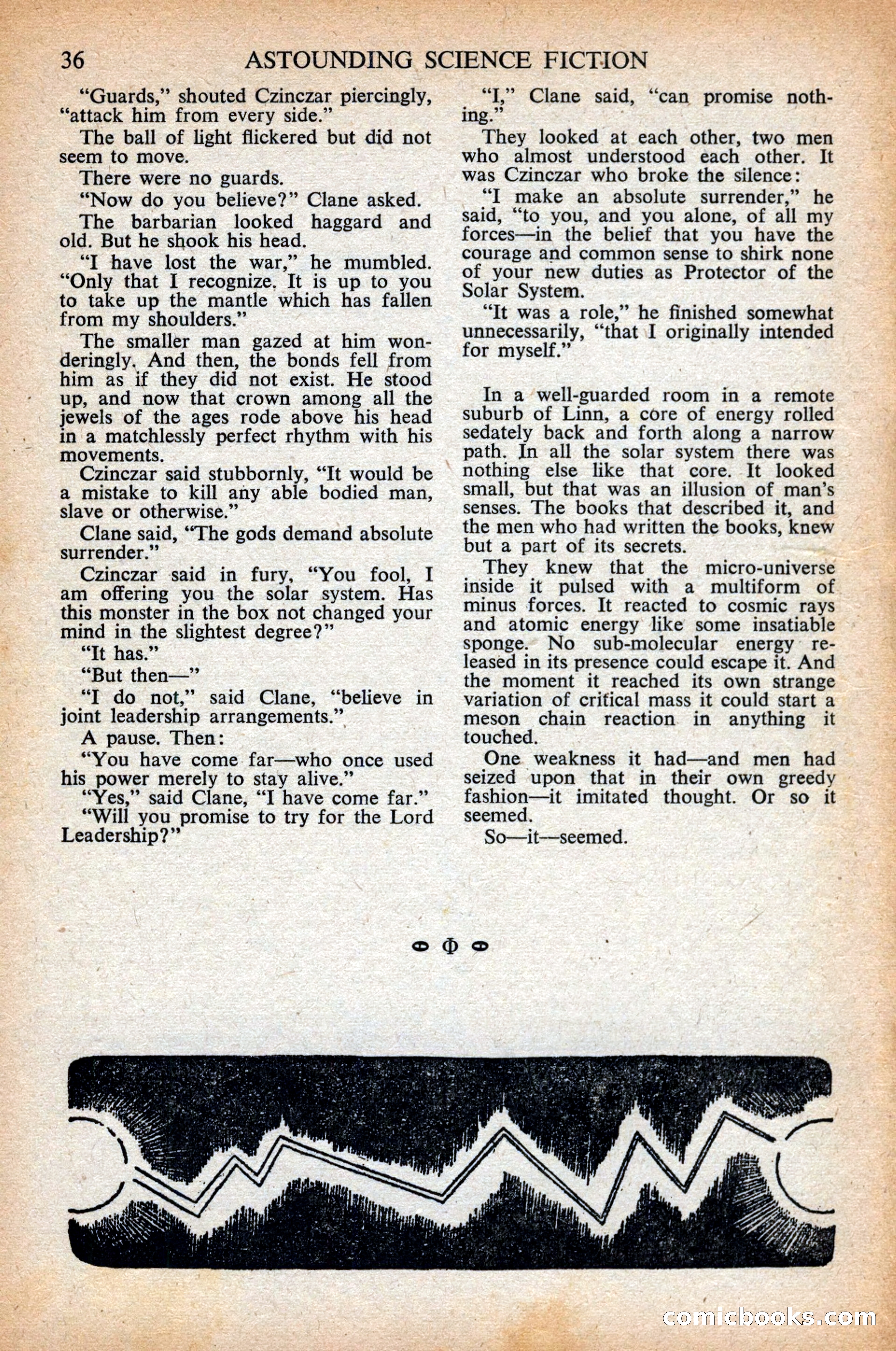 Astounding Science Fiction, British Edition, April 1948 — page 38 of 68