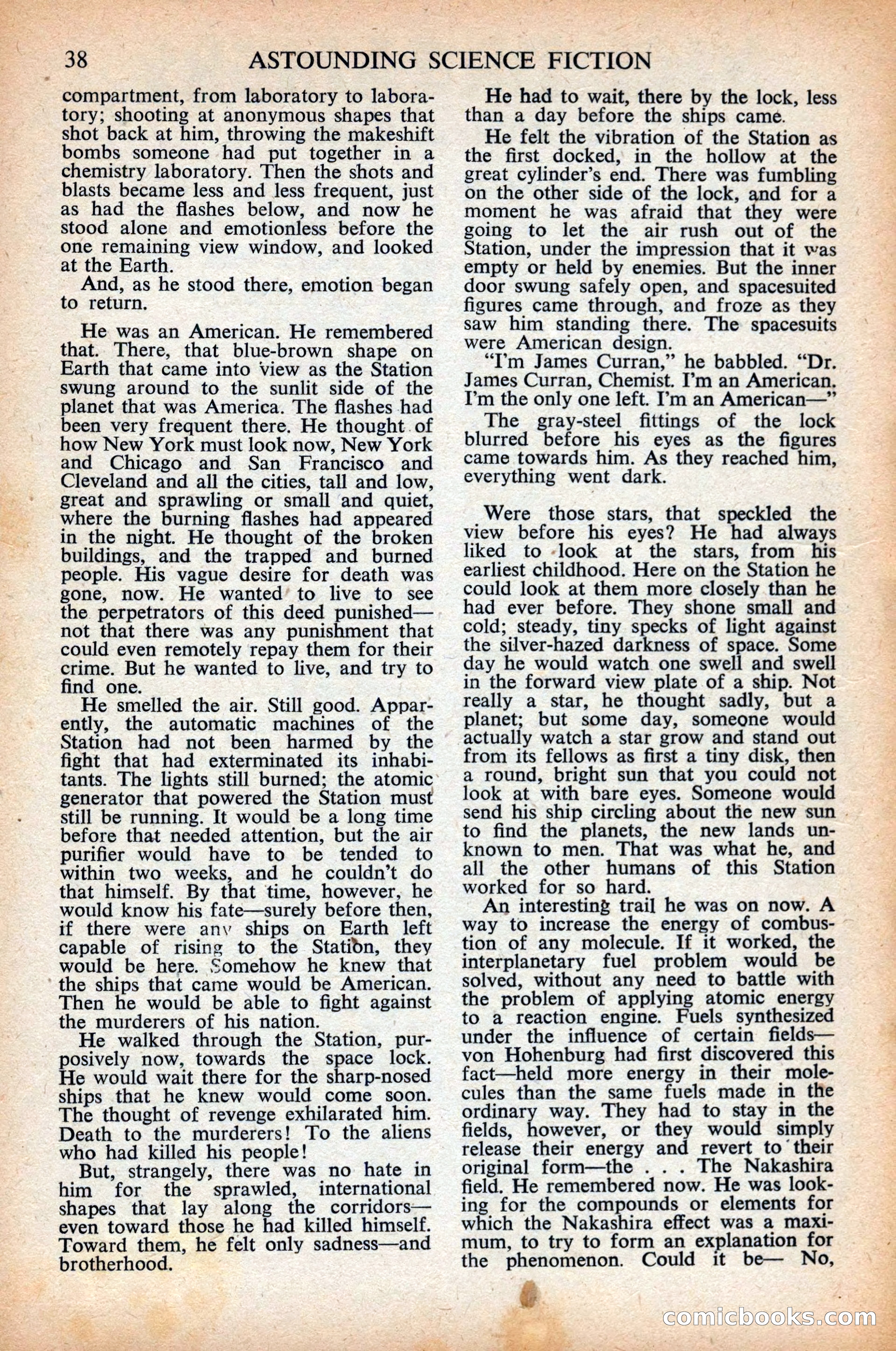 Astounding Science Fiction, British Edition, April 1948 — page 40 of 68