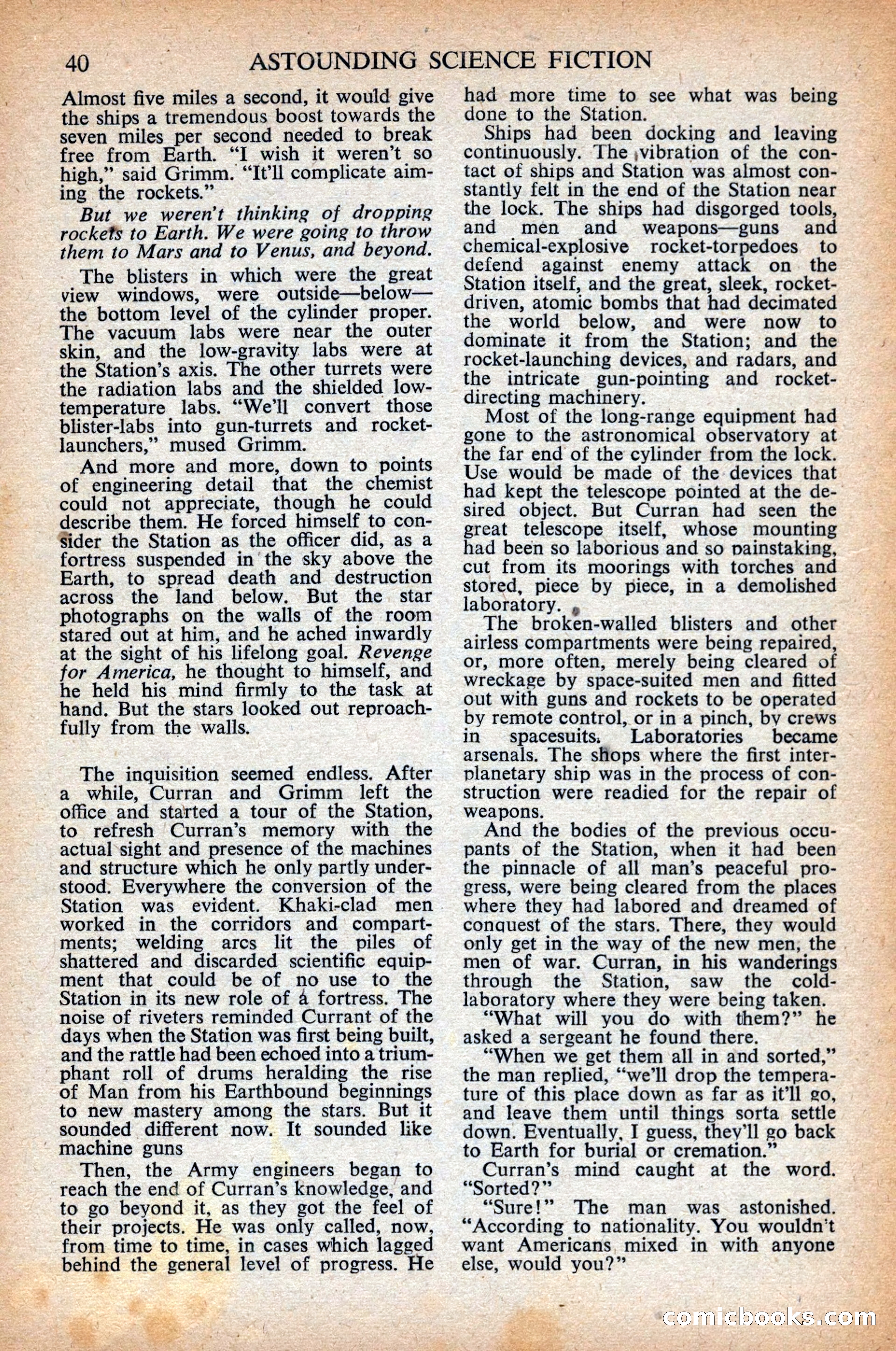 Astounding Science Fiction, British Edition, April 1948 — page 42 of 68