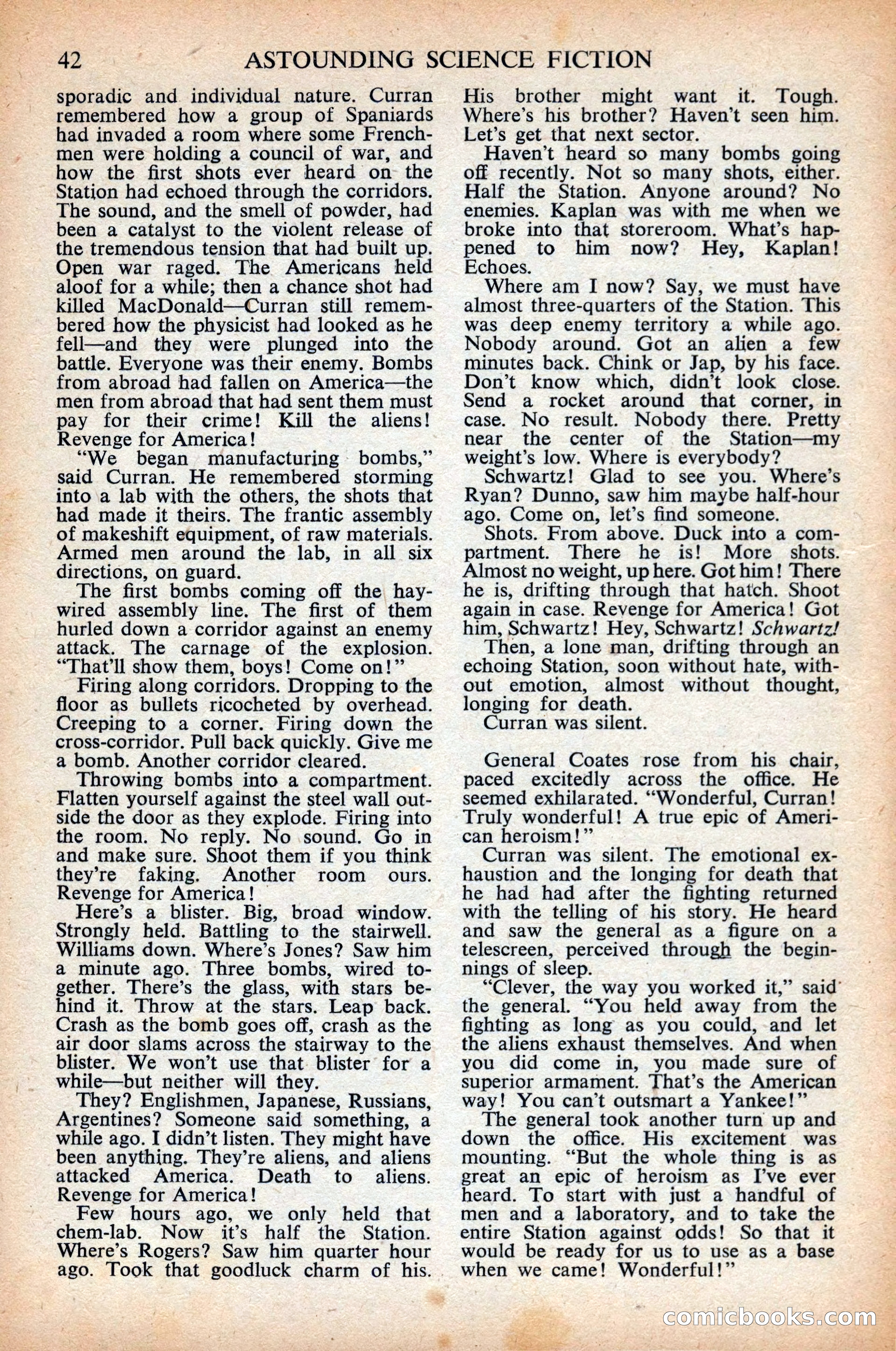 Astounding Science Fiction, British Edition, April 1948 — page 44 of 68