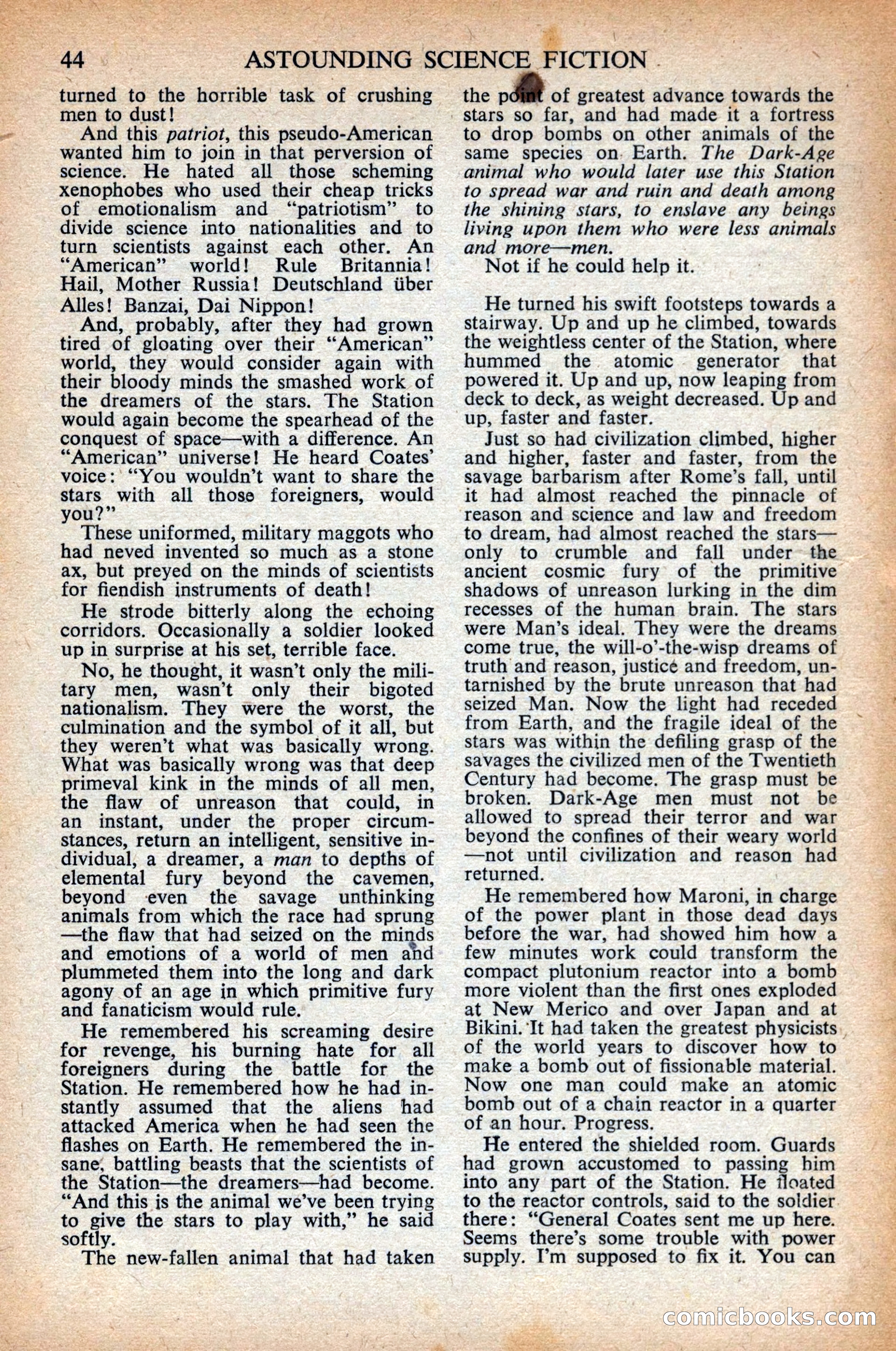 Astounding Science Fiction, British Edition, April 1948 — page 46 of 68