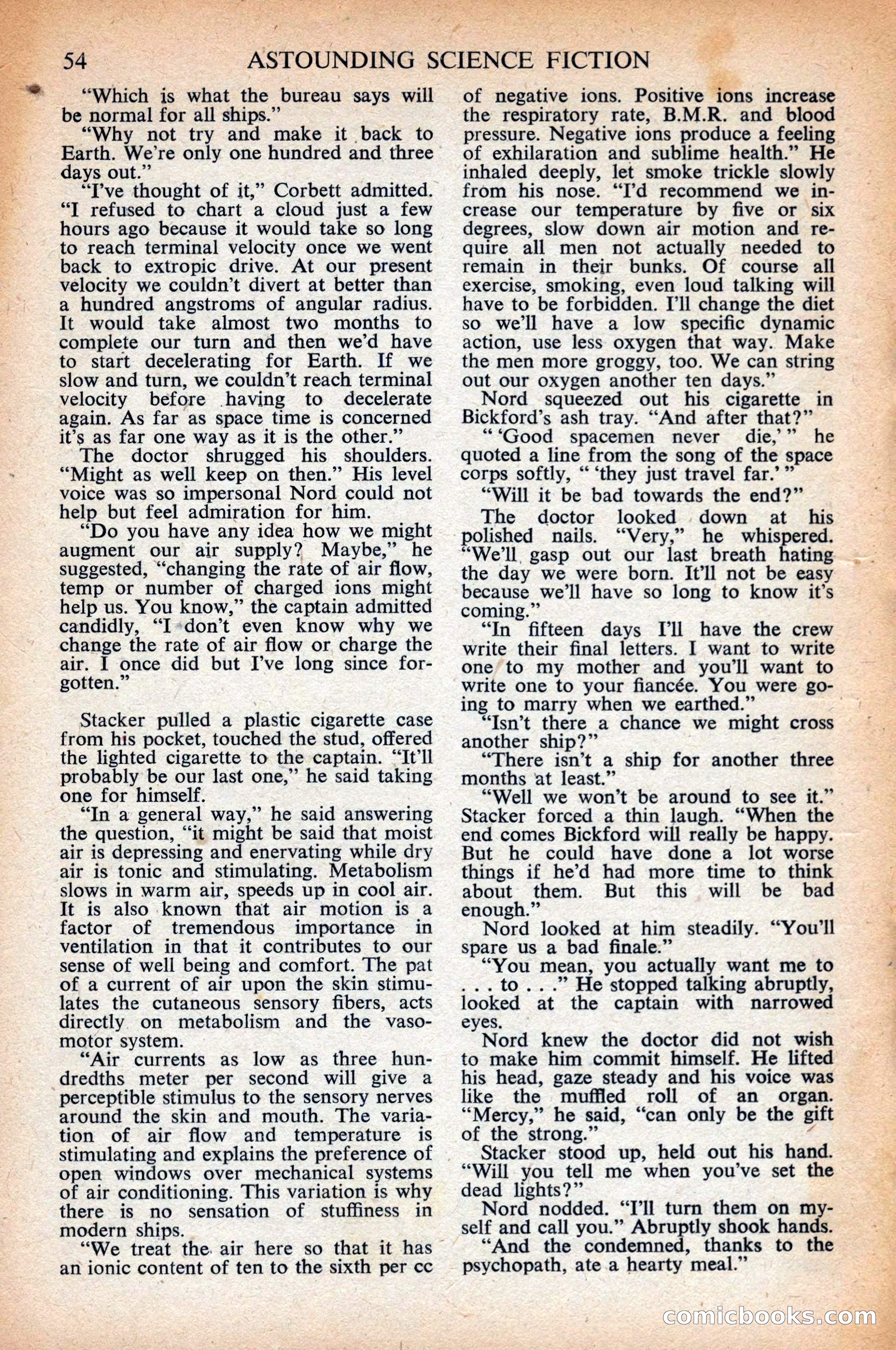 Astounding Science Fiction, British Edition, April 1948 — page 56 of 68