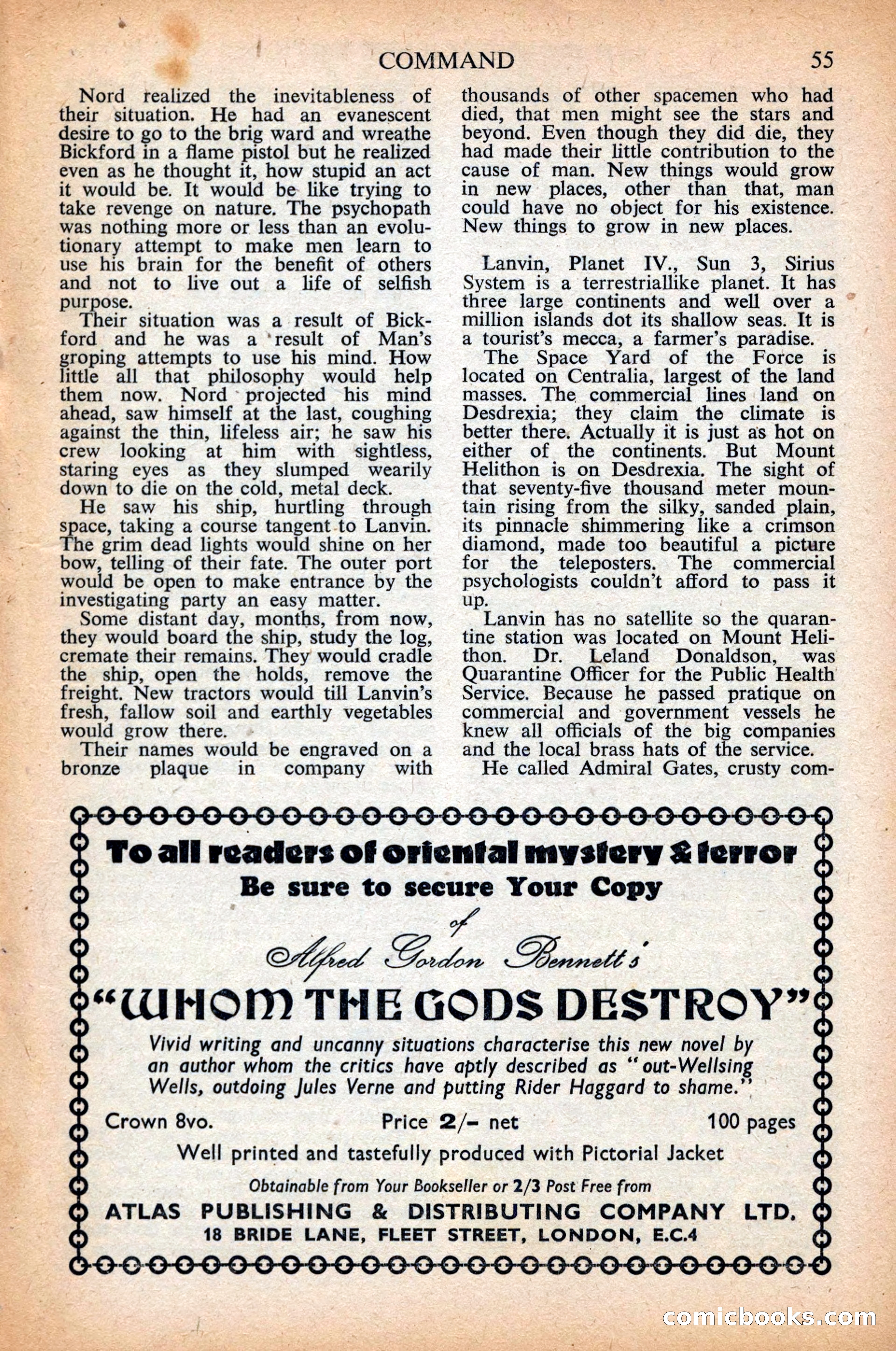 Astounding Science Fiction, British Edition, April 1948 — page 57 of 68