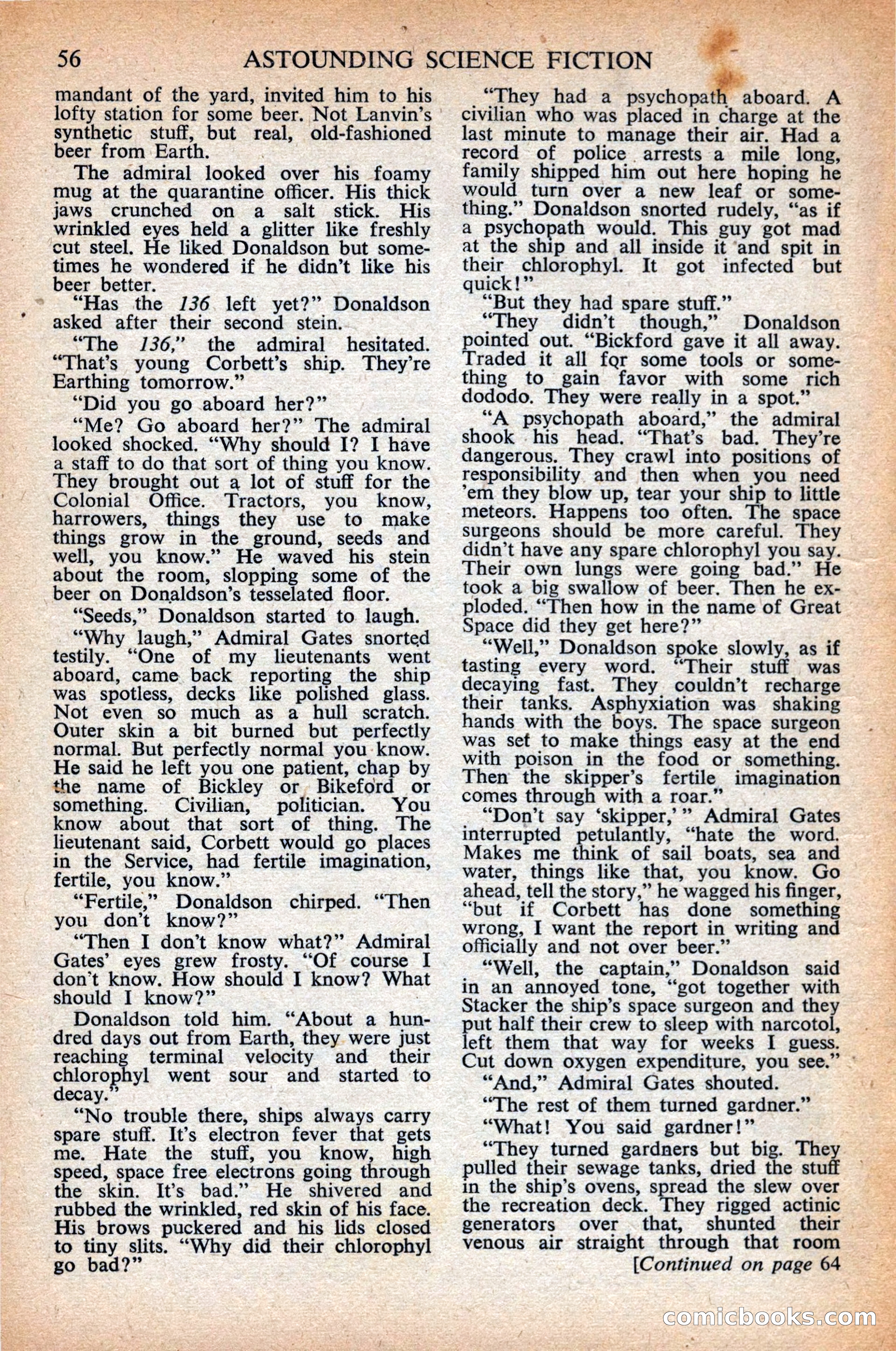 Astounding Science Fiction, British Edition, April 1948 — page 58 of 68