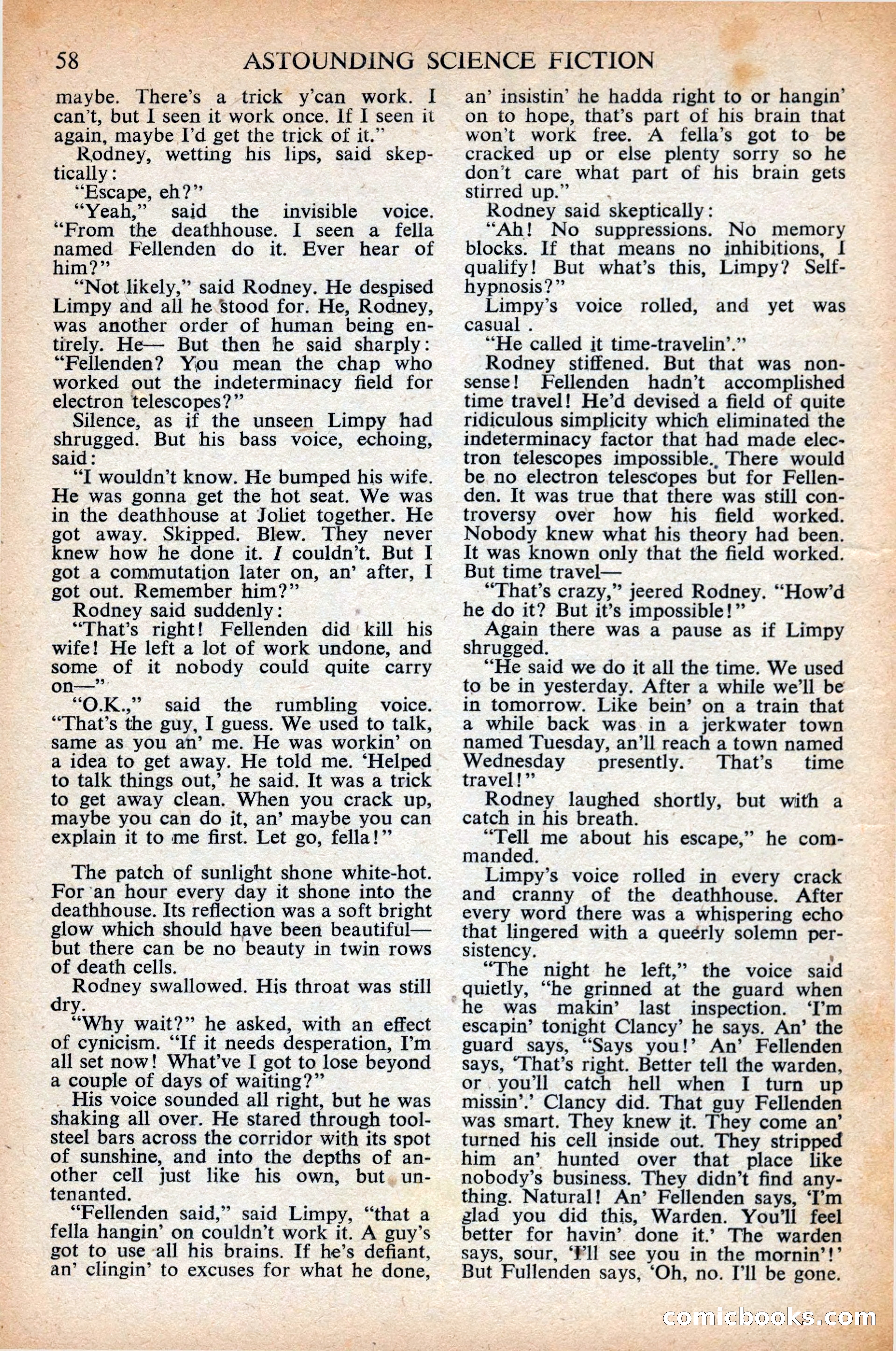 Astounding Science Fiction, British Edition, April 1948 — page 60 of 68
