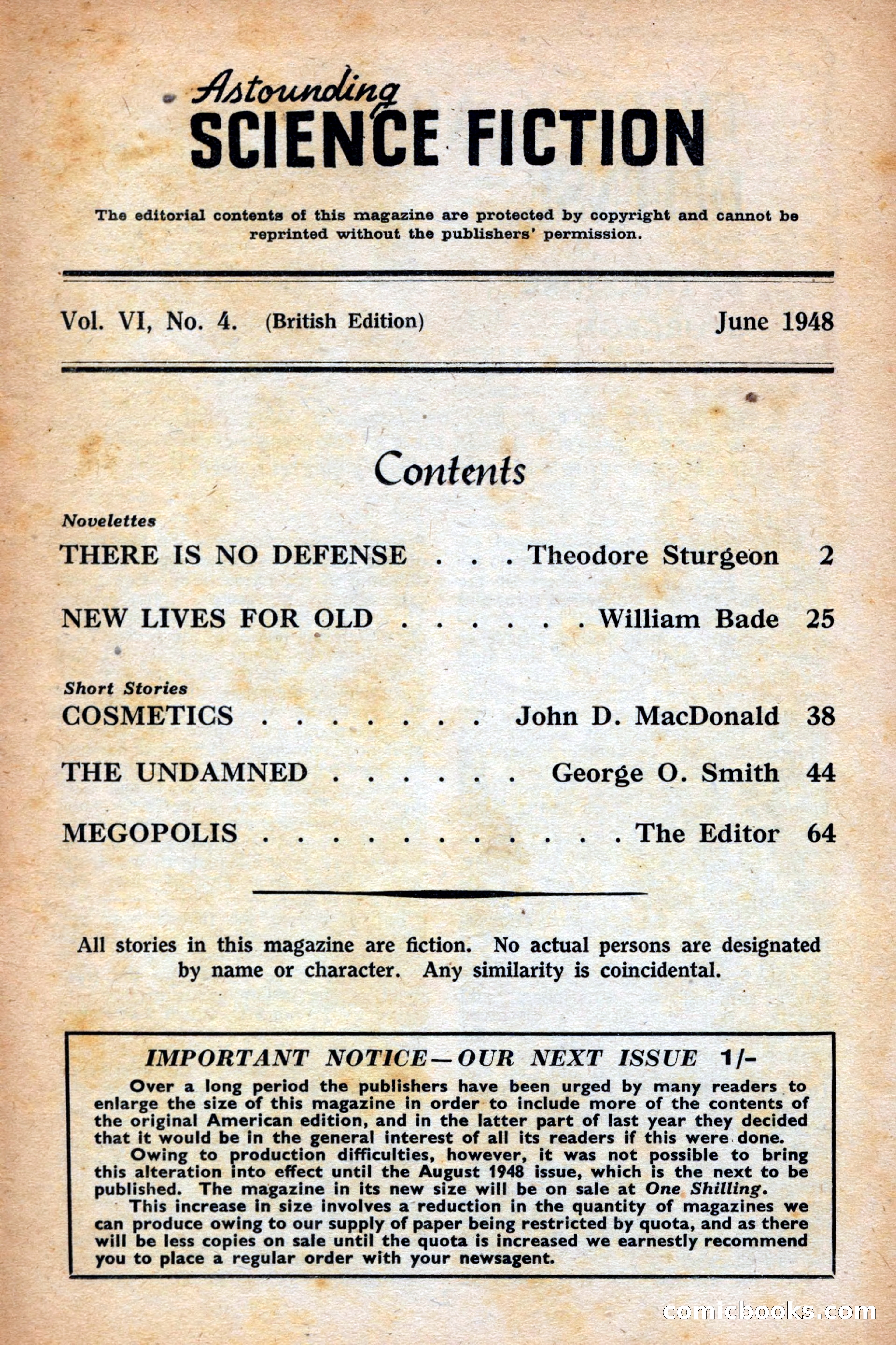 Astounding Science Fiction, British Edition — page 3 of 68