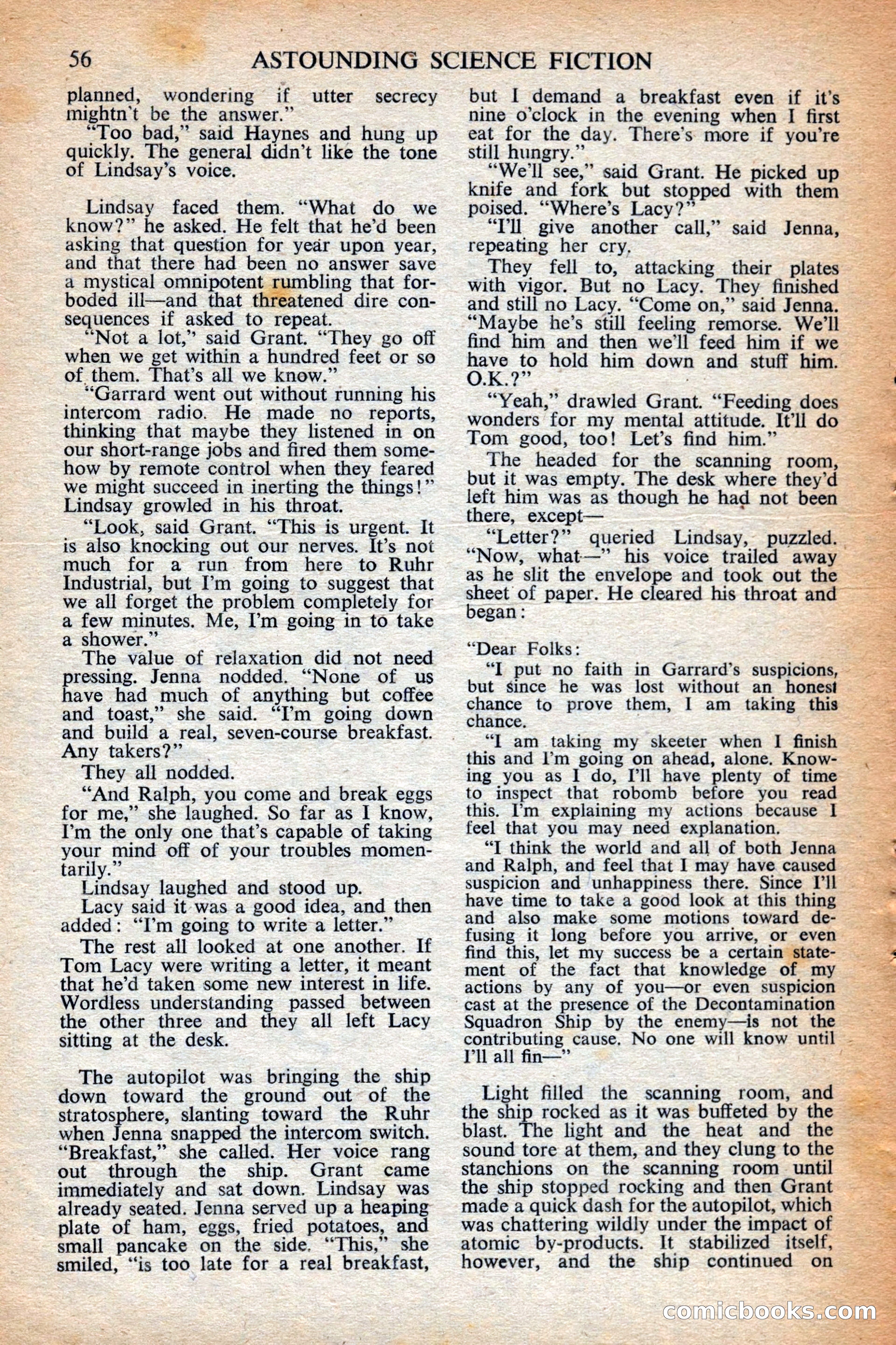 Astounding Science Fiction, British Edition — page 58 of 68