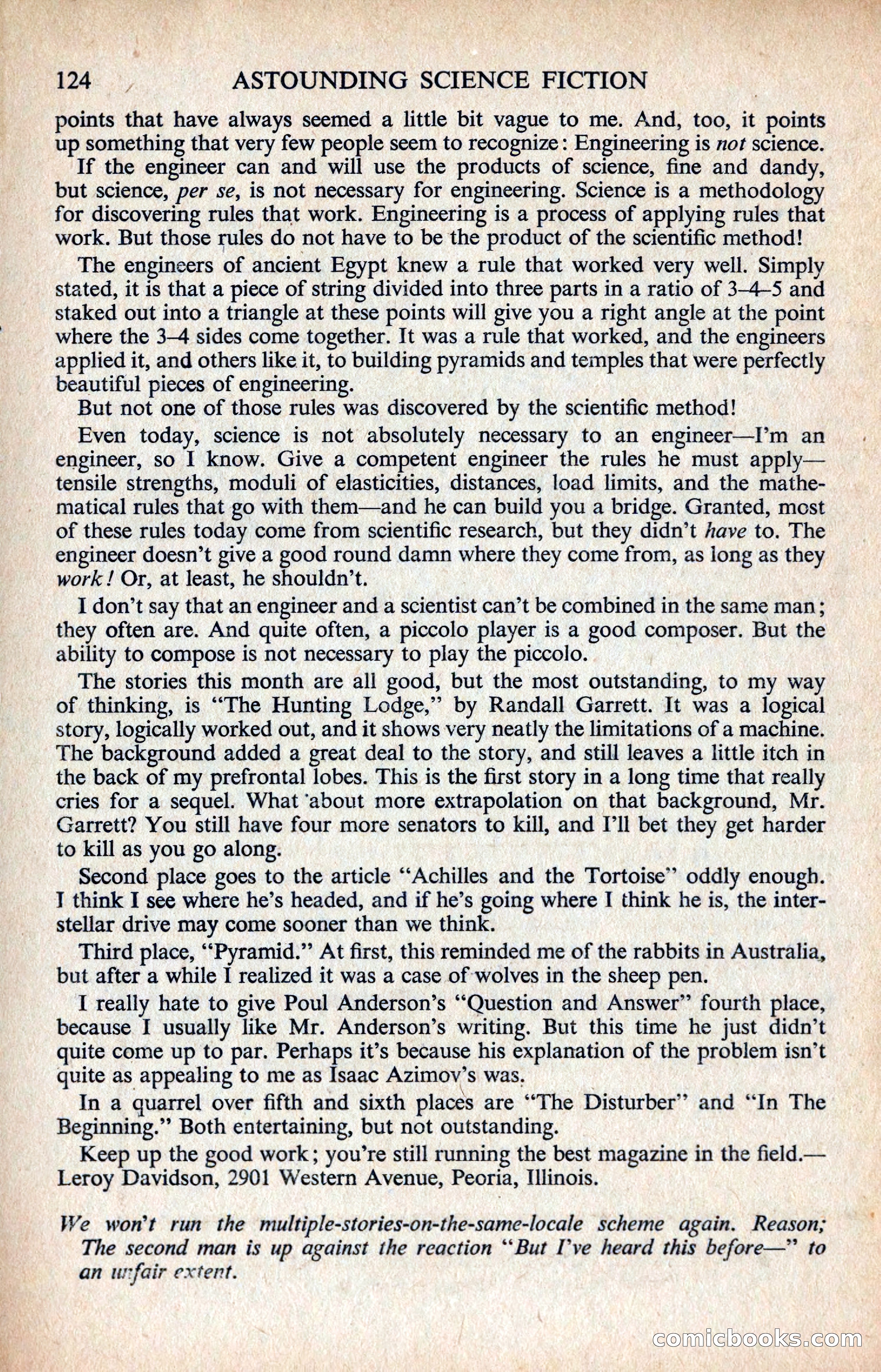Astounding Science Fiction, British Edition — page 126 of 132