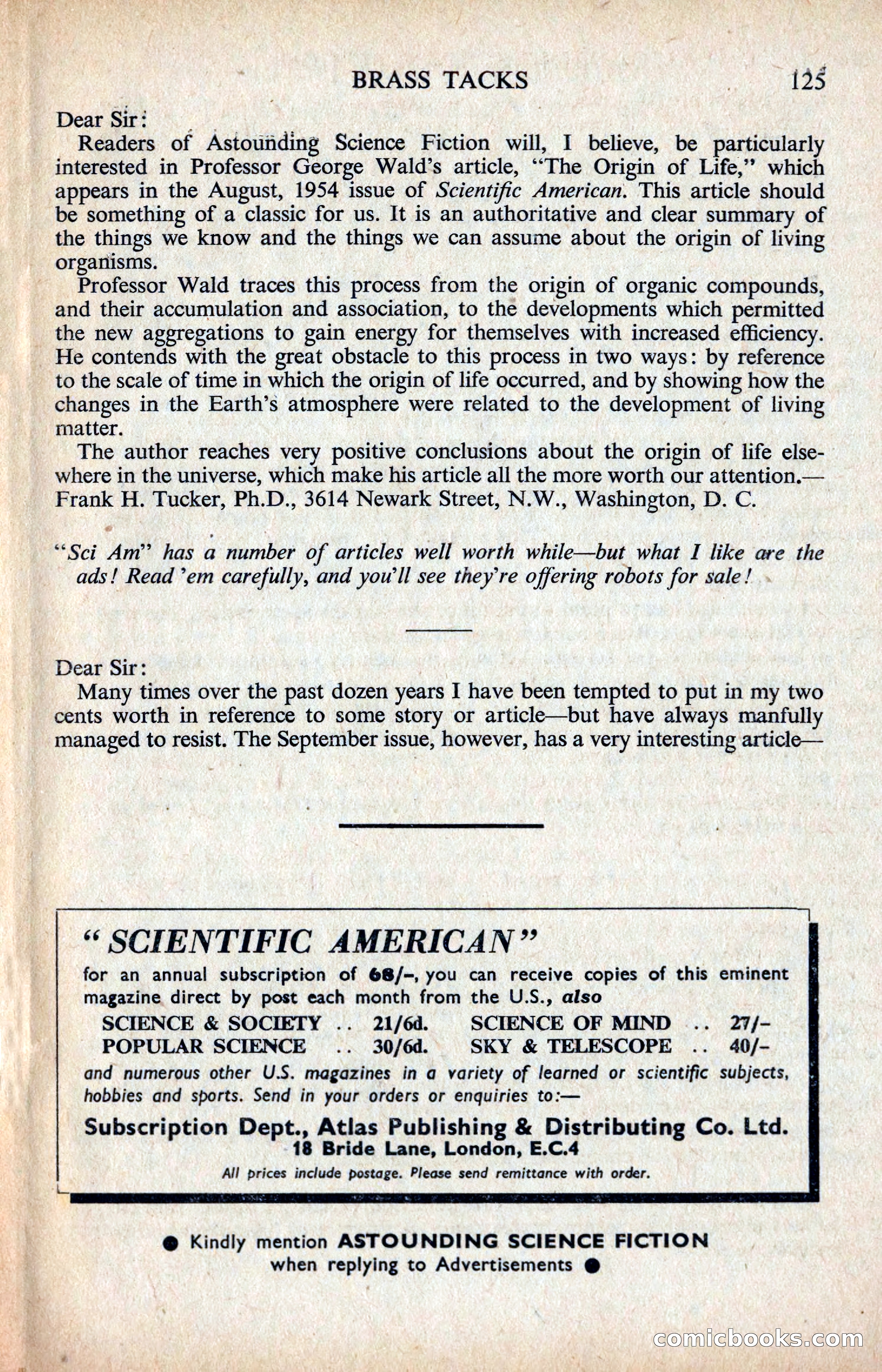 Astounding Science Fiction, British Edition — page 127 of 132