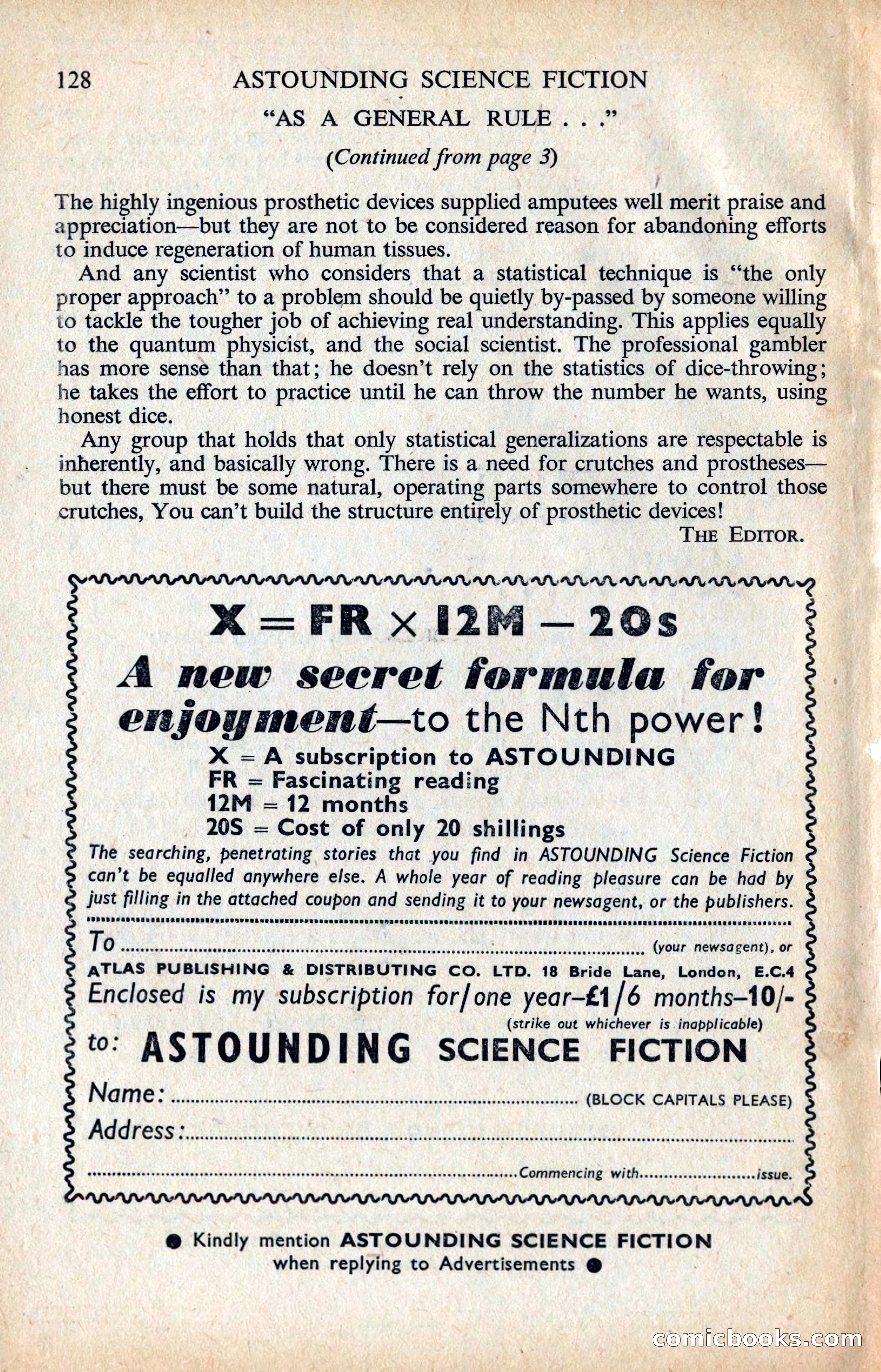 Astounding Science Fiction, British Edition — page 130 of 132
