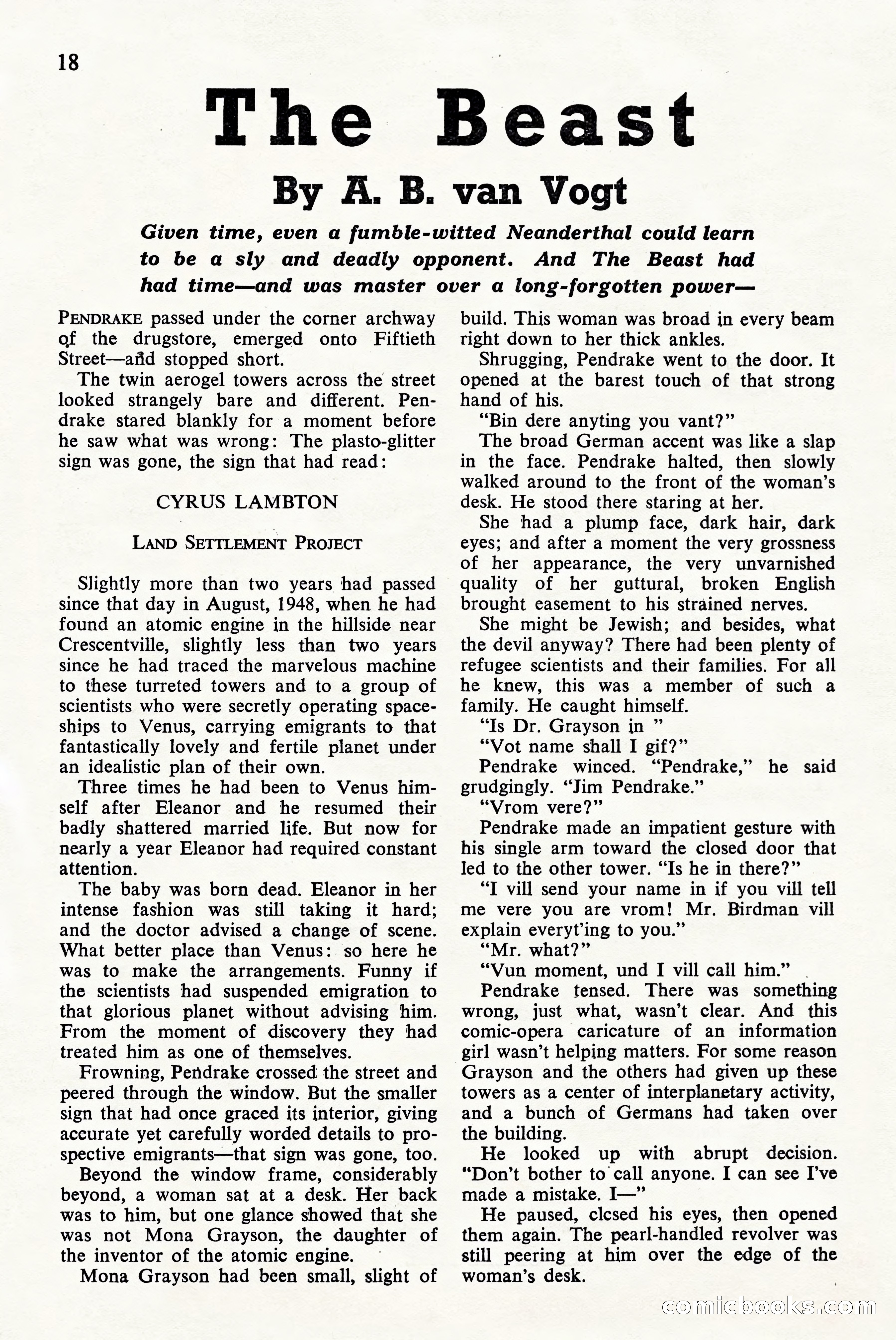 Astounding Science Fiction (British Edition), April 1944 — page 20 of 68