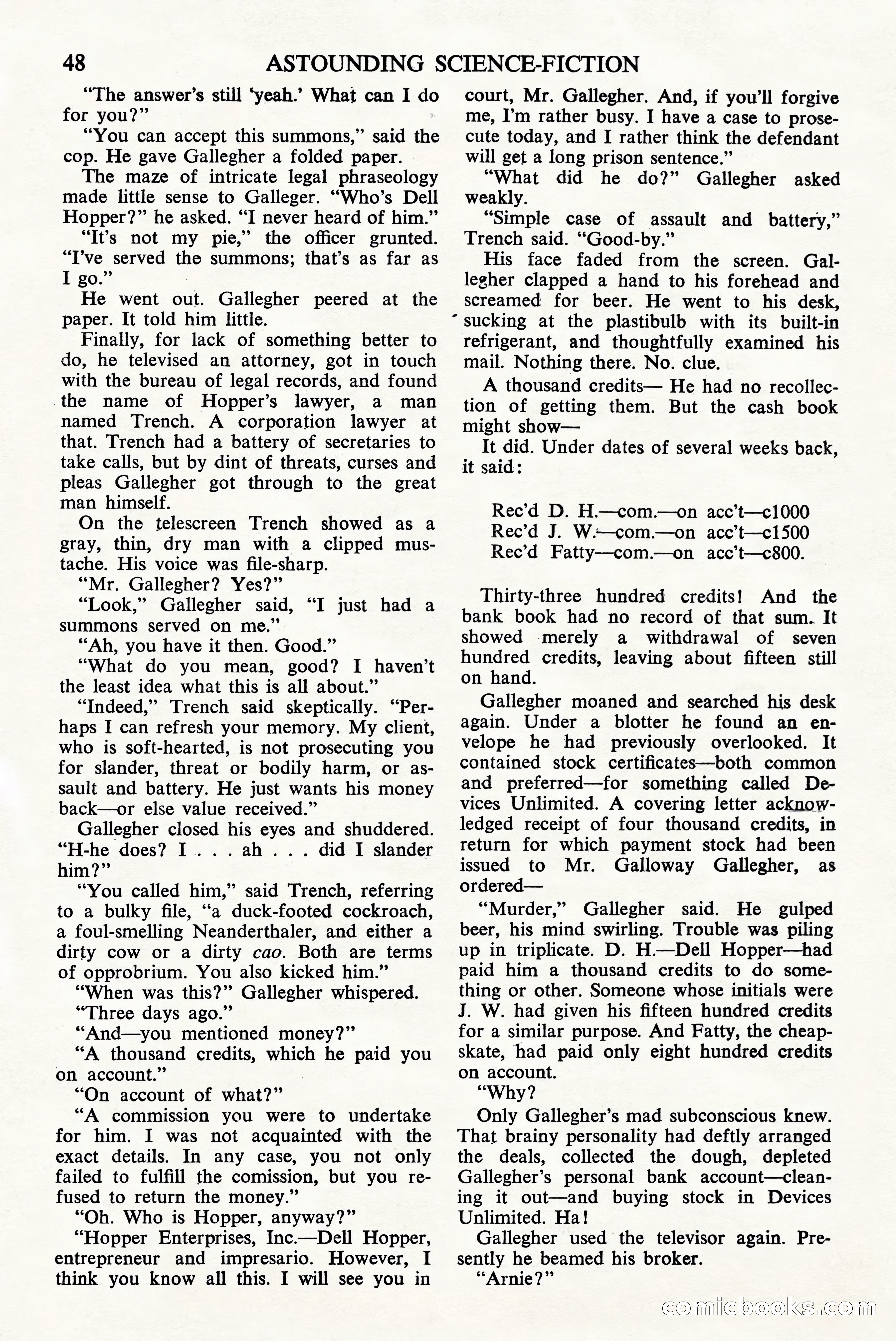Astounding Science Fiction (British Edition), April 1944 — page 50 of 68