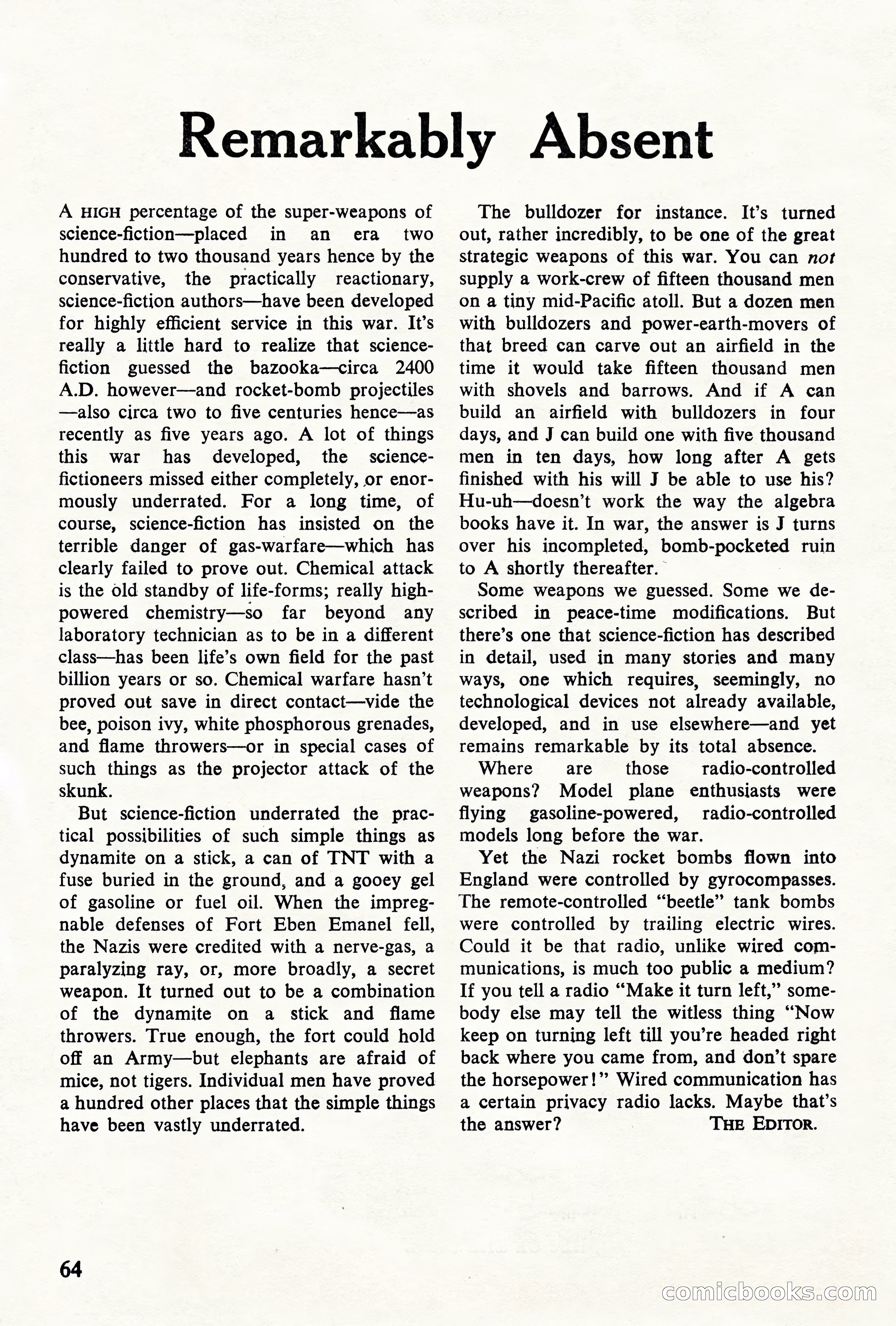 Astounding Science Fiction (British Edition) — page 66 of 68