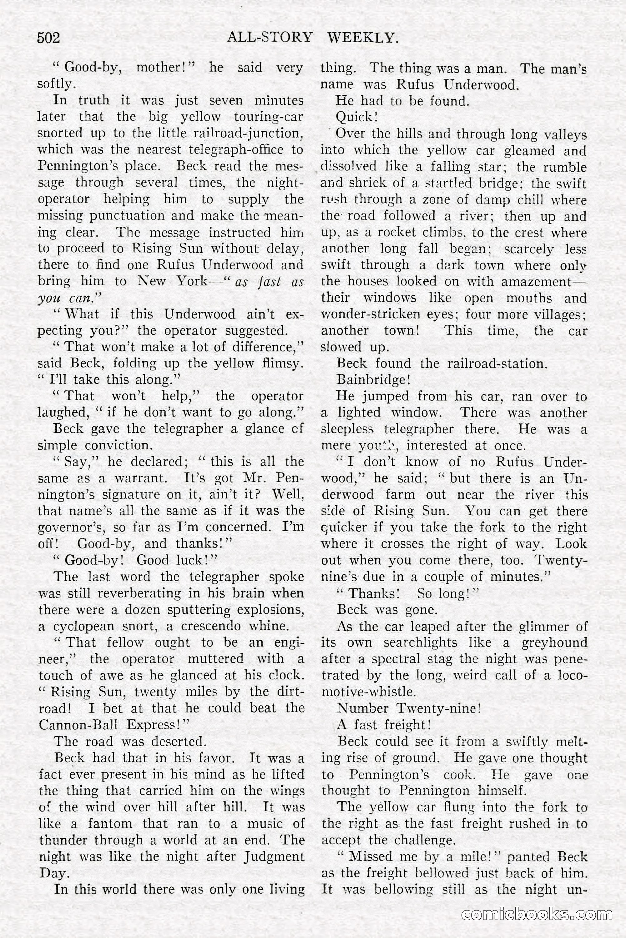 All-Story Weekly, Feb. 3, 1917 — page 160 of 194