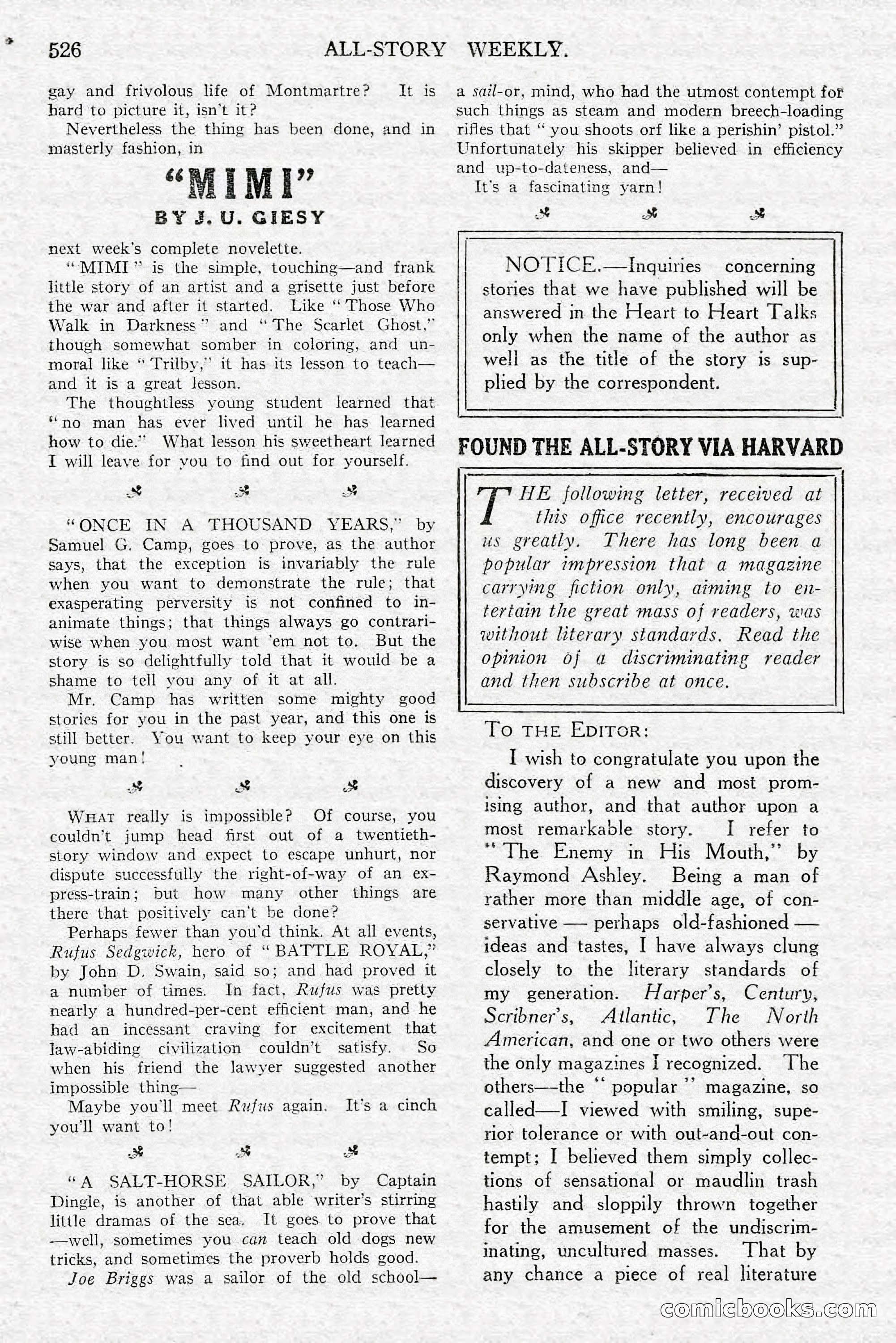 All-Story Weekly, Feb. 3, 1917 — page 184 of 194