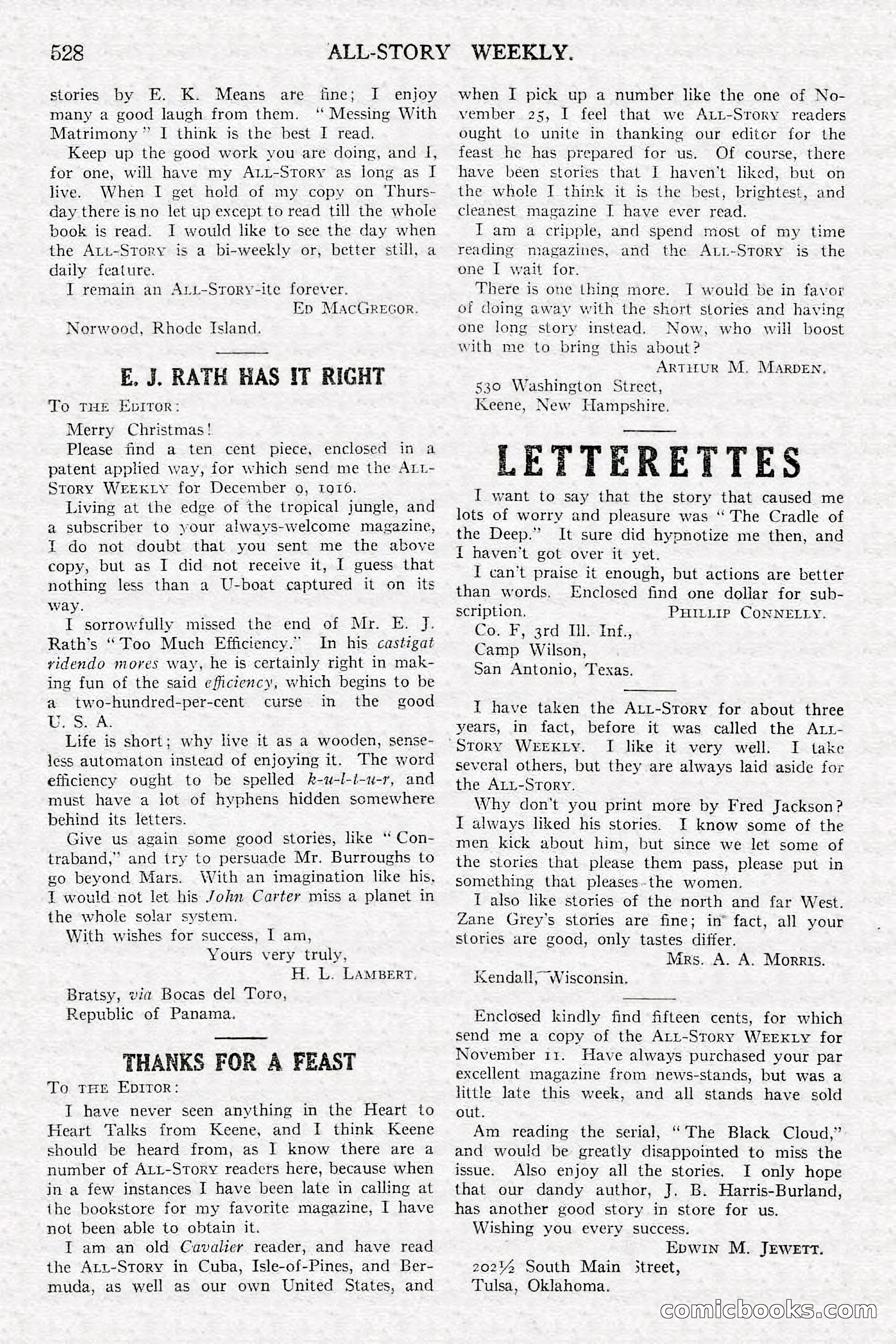 All-Story Weekly, Feb. 3, 1917 — page 186 of 194