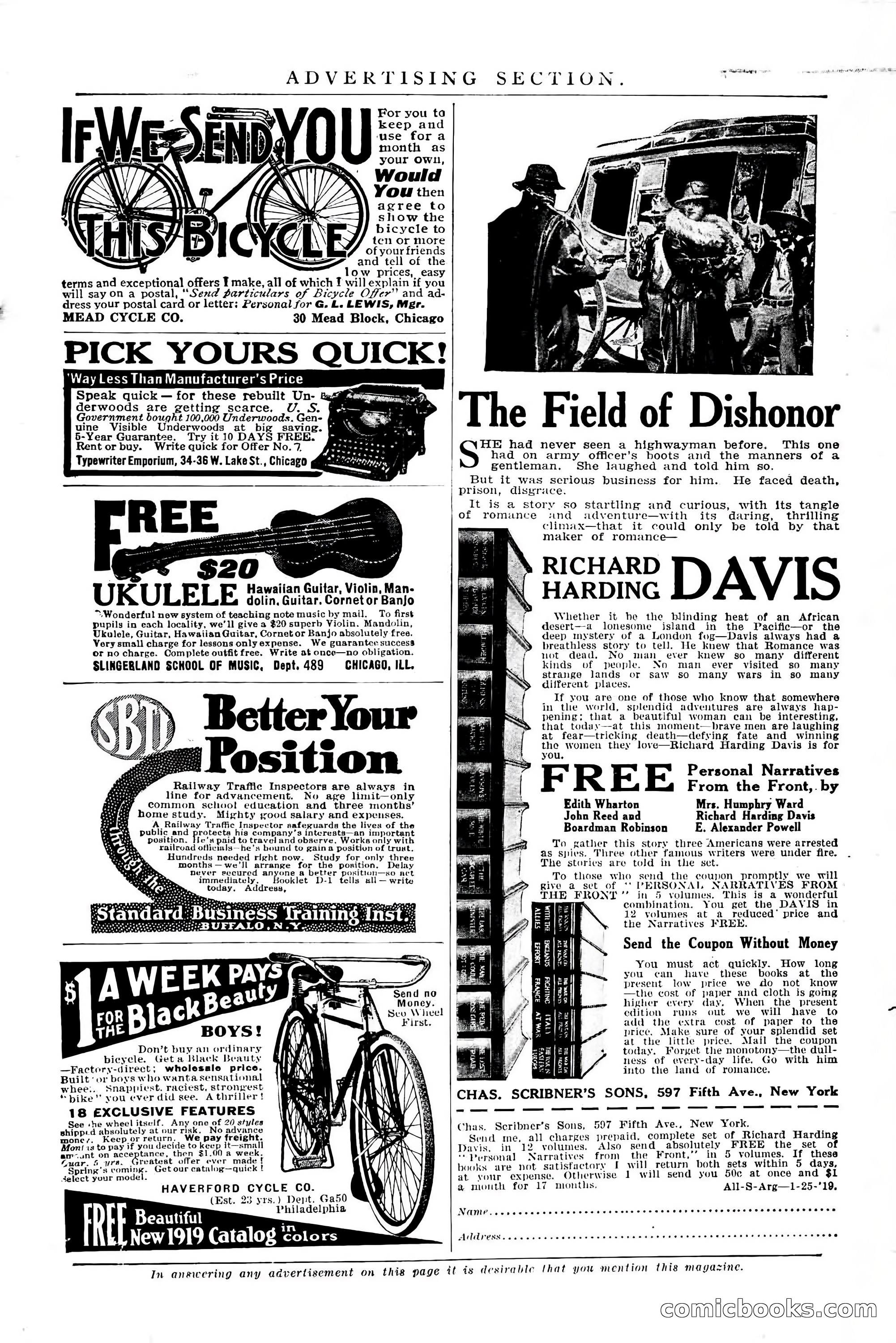 All-Story Weekly, January 25, 1919 — page 7 of 186