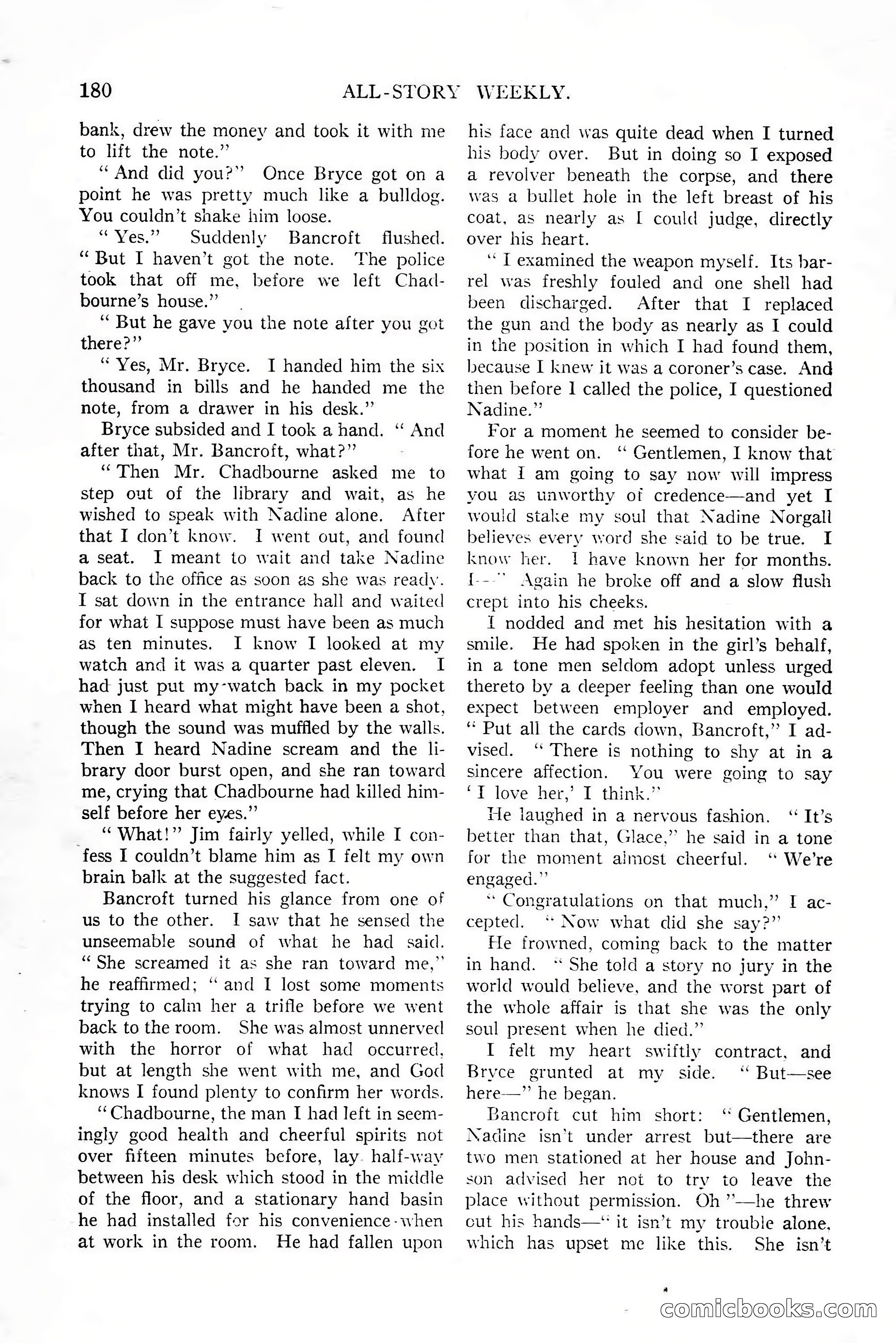 All-Story Weekly, January 25, 1919 — page 14 of 186