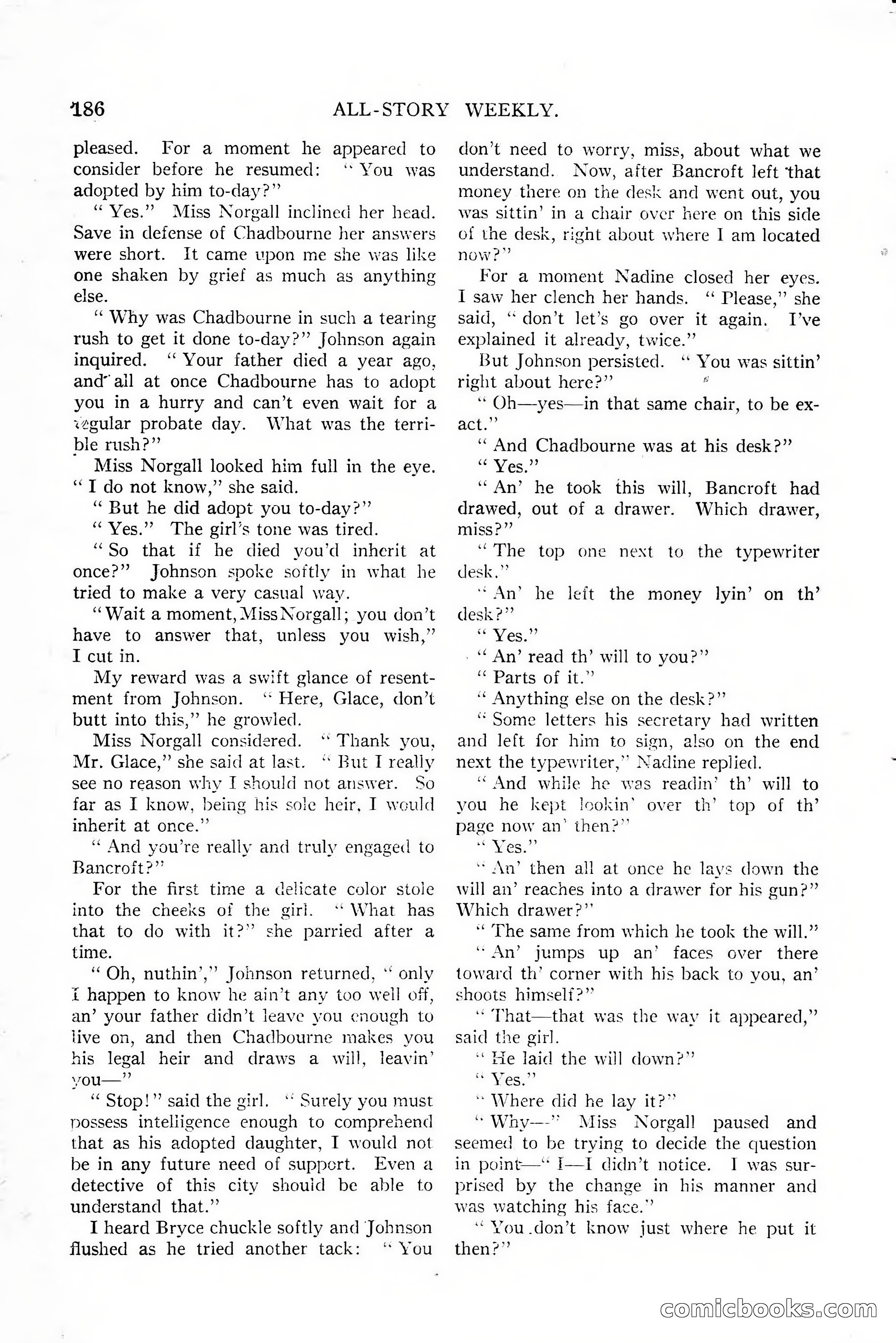All-Story Weekly, January 25, 1919 — page 20 of 186