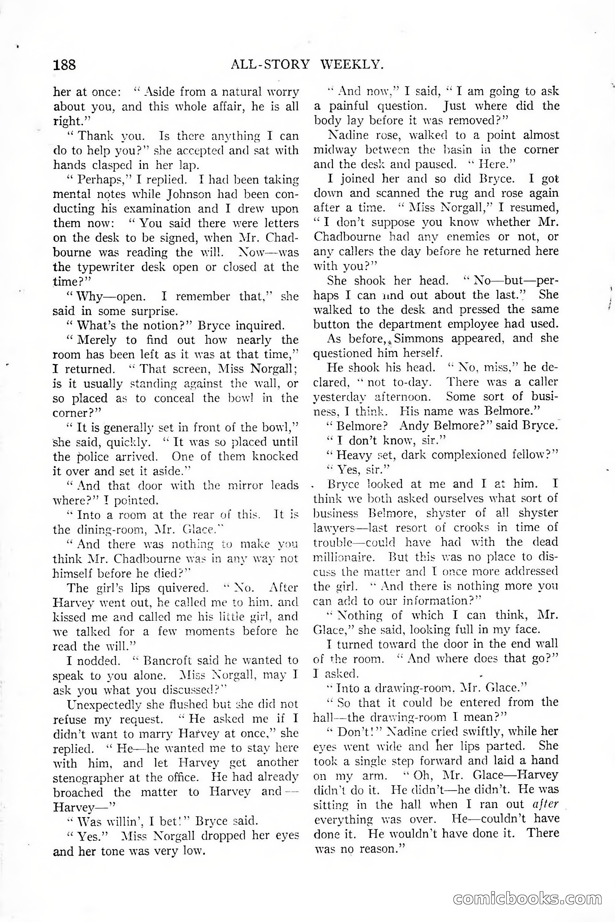 All-Story Weekly, January 25, 1919 — page 22 of 186