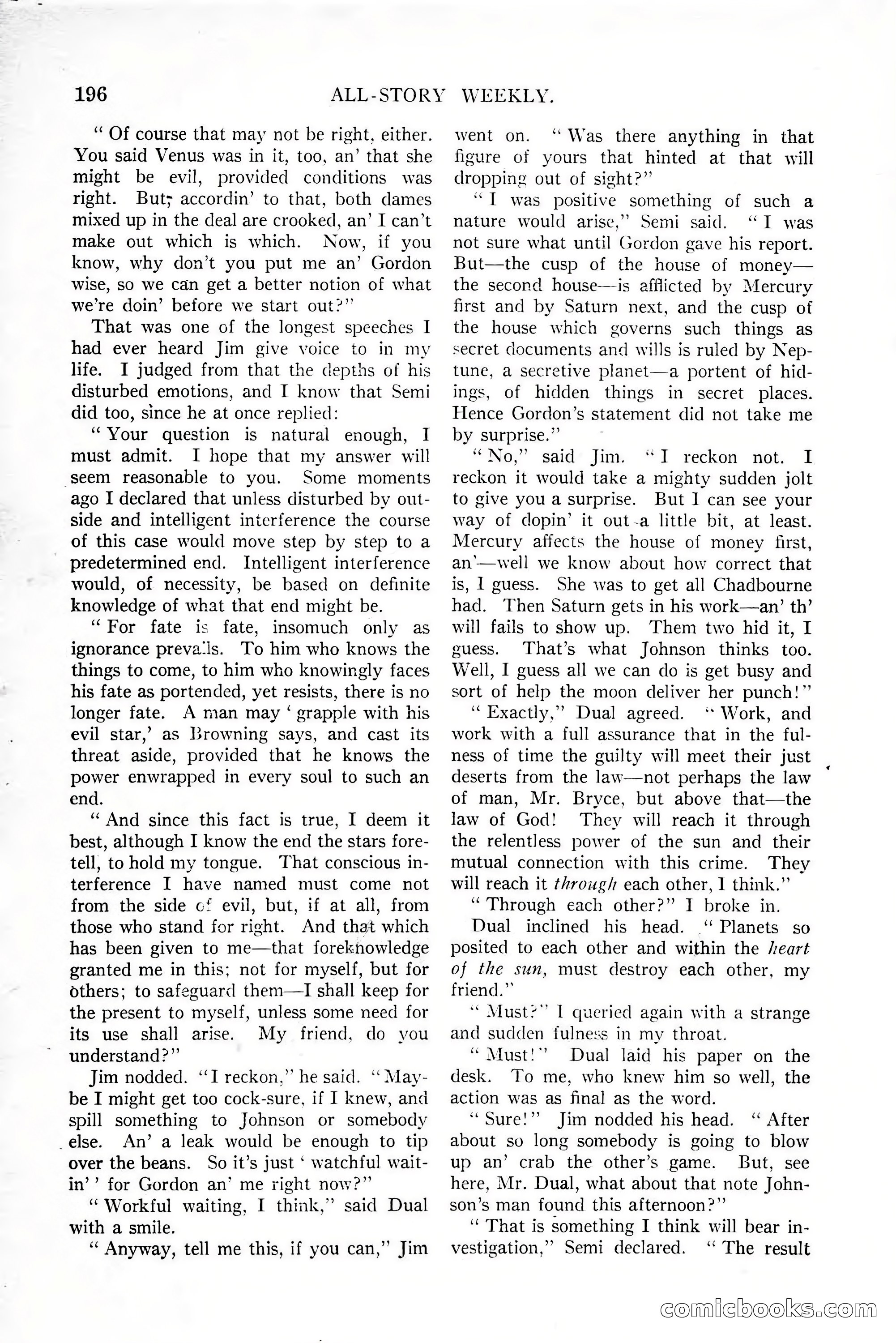 All-Story Weekly, January 25, 1919 — page 30 of 186