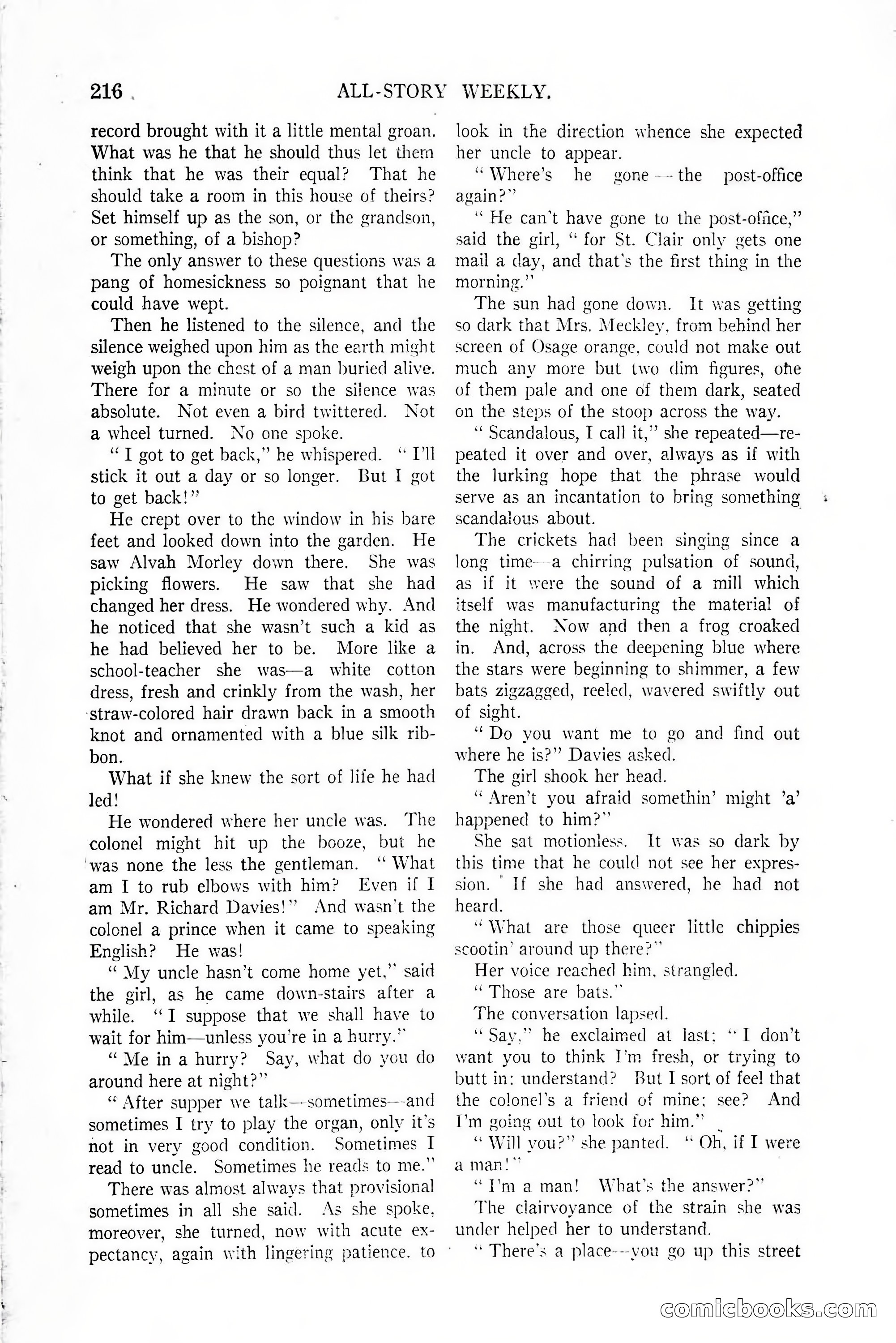 All-Story Weekly, January 25, 1919 — page 50 of 186