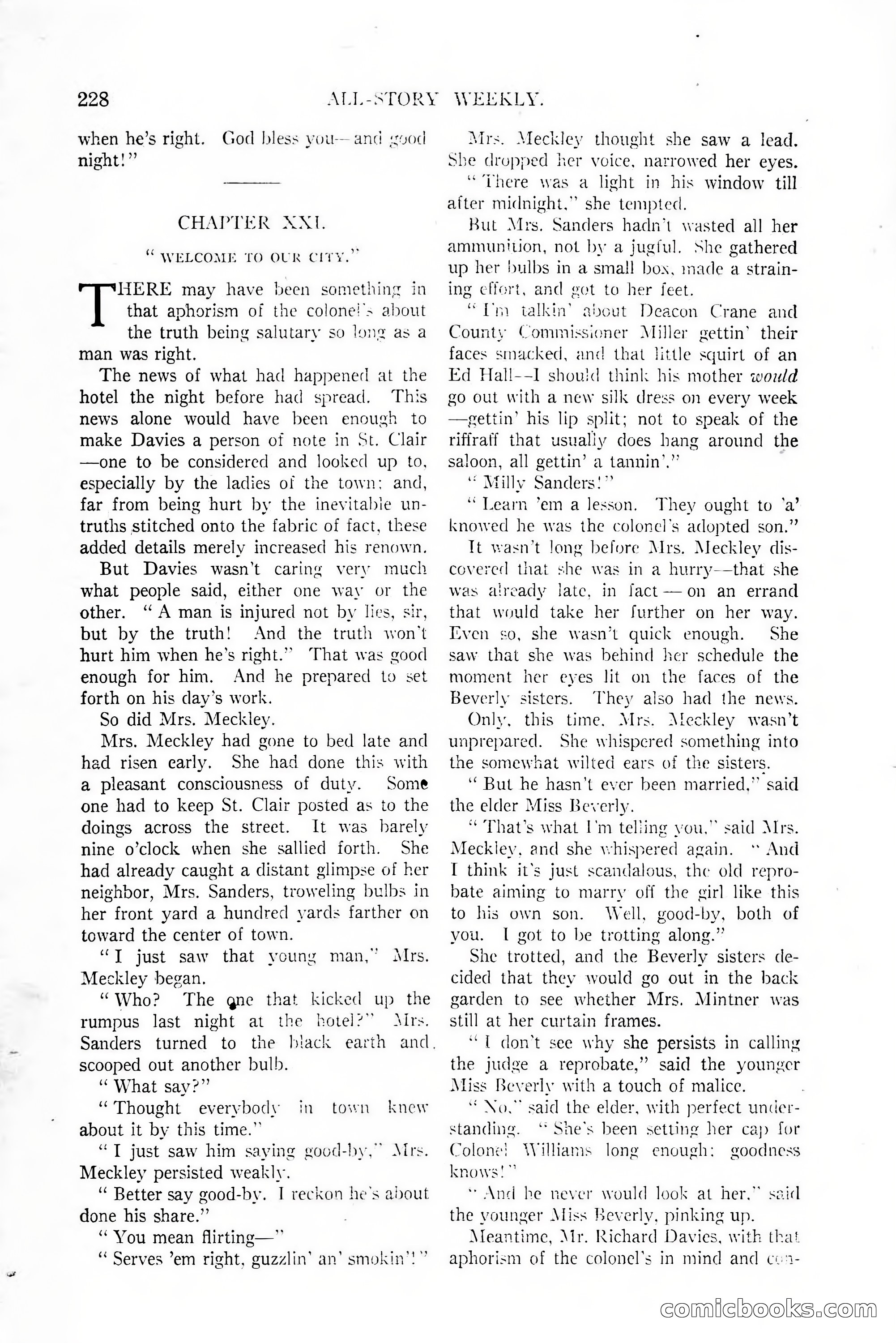 All-Story Weekly, January 25, 1919 — page 62 of 186