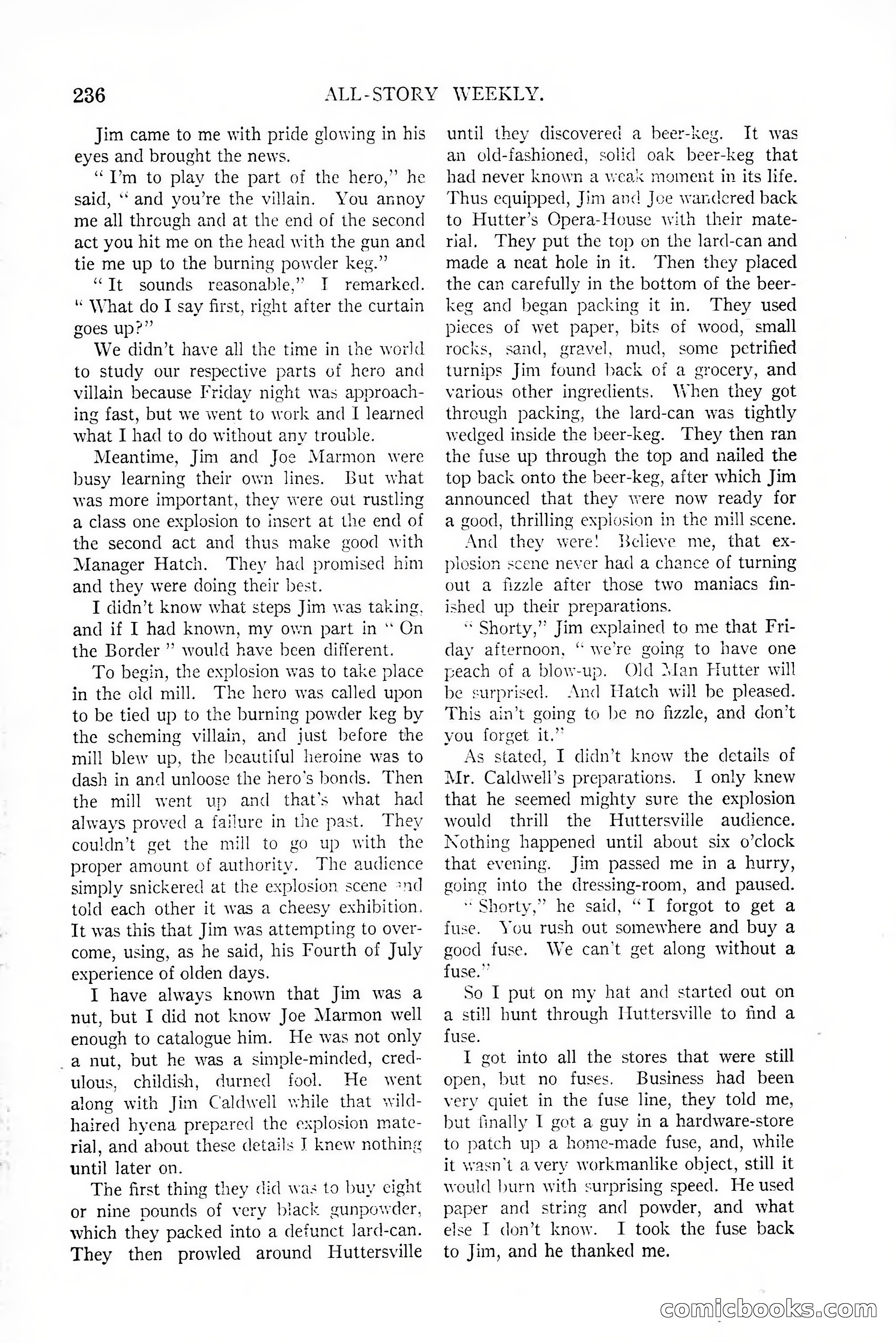 All-Story Weekly, January 25, 1919 — page 70 of 186