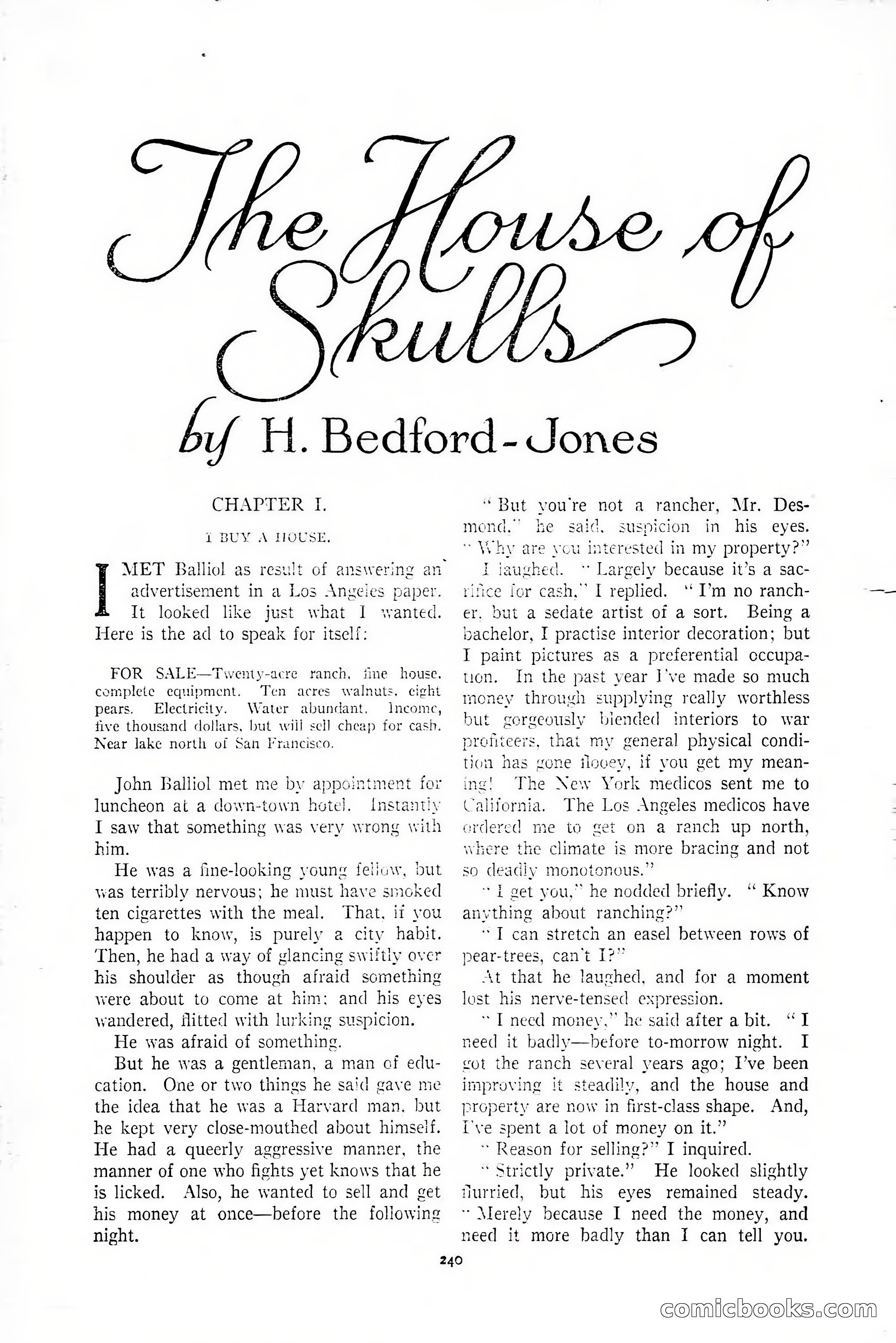 All-Story Weekly, January 25, 1919 — page 74 of 186