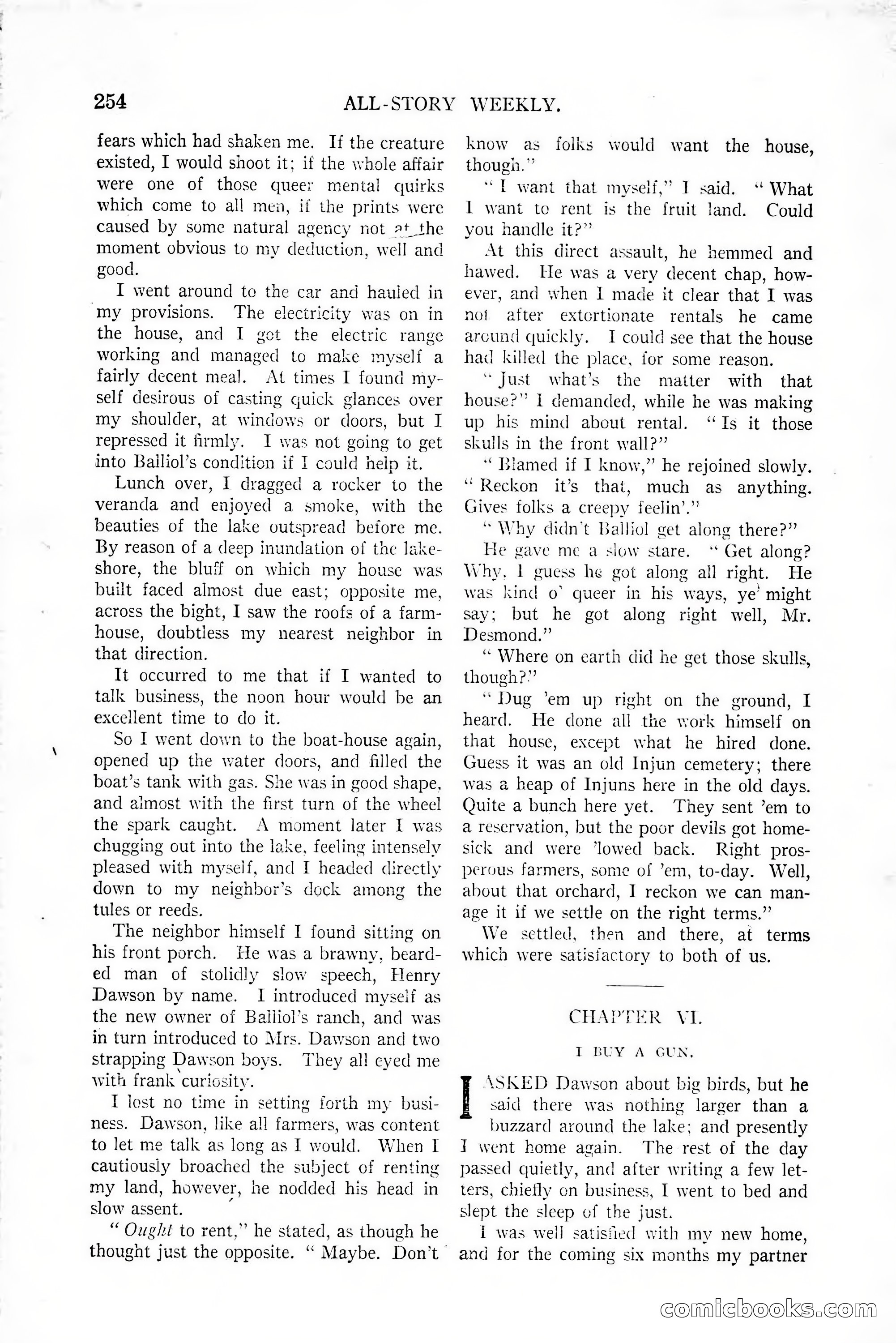 All-Story Weekly, January 25, 1919 — page 88 of 186