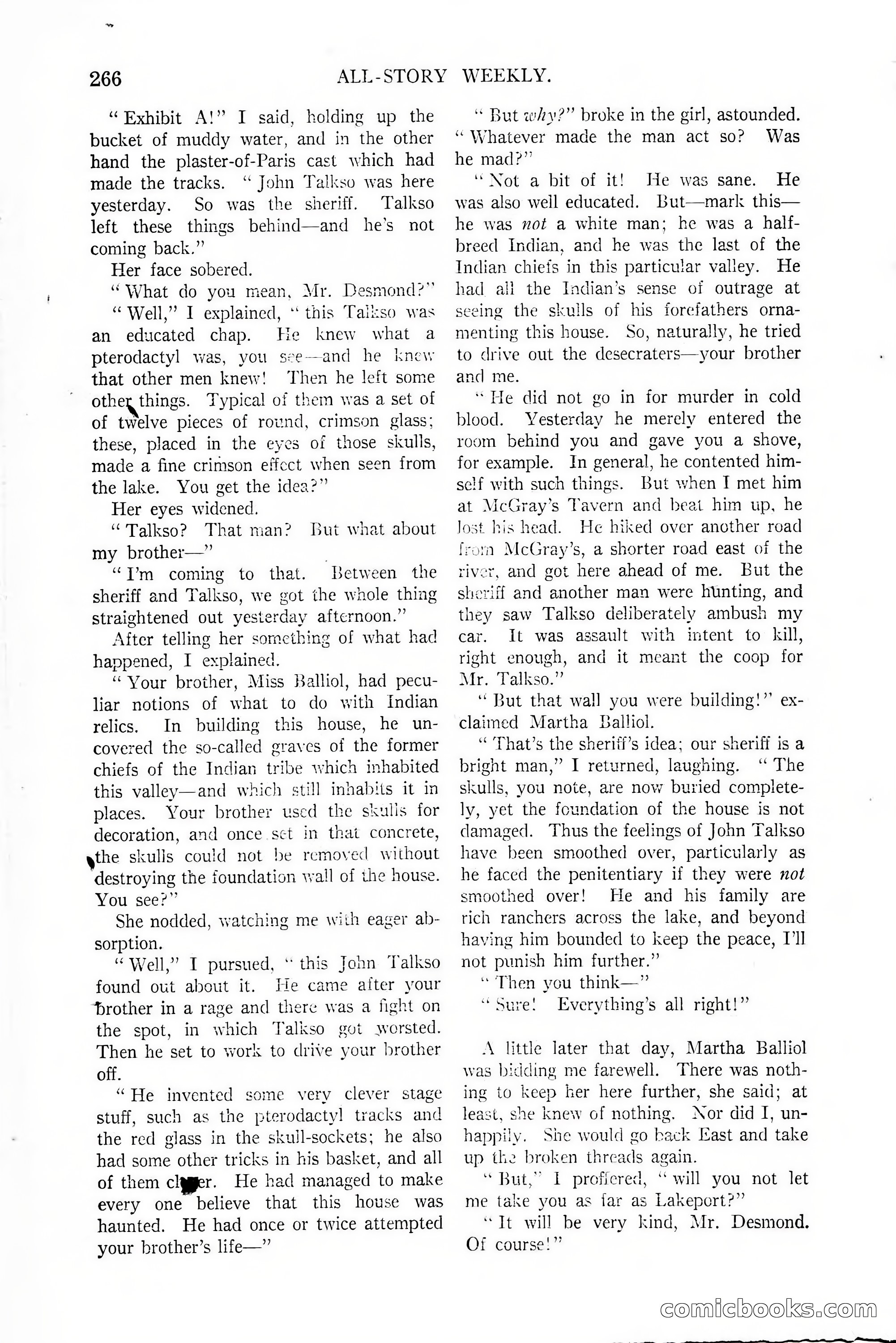 All-Story Weekly, January 25, 1919 — page 100 of 186