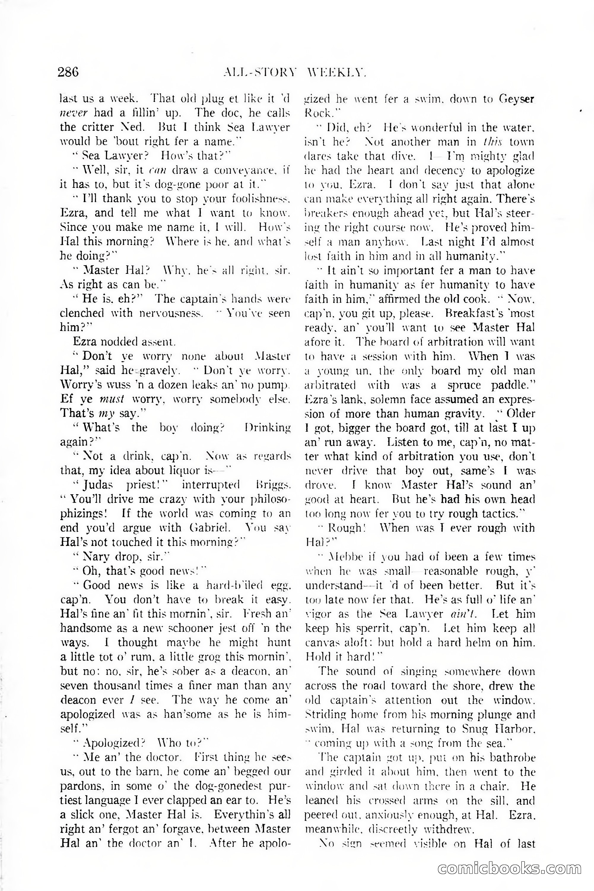 All-Story Weekly, January 25, 1919 — page 120 of 186