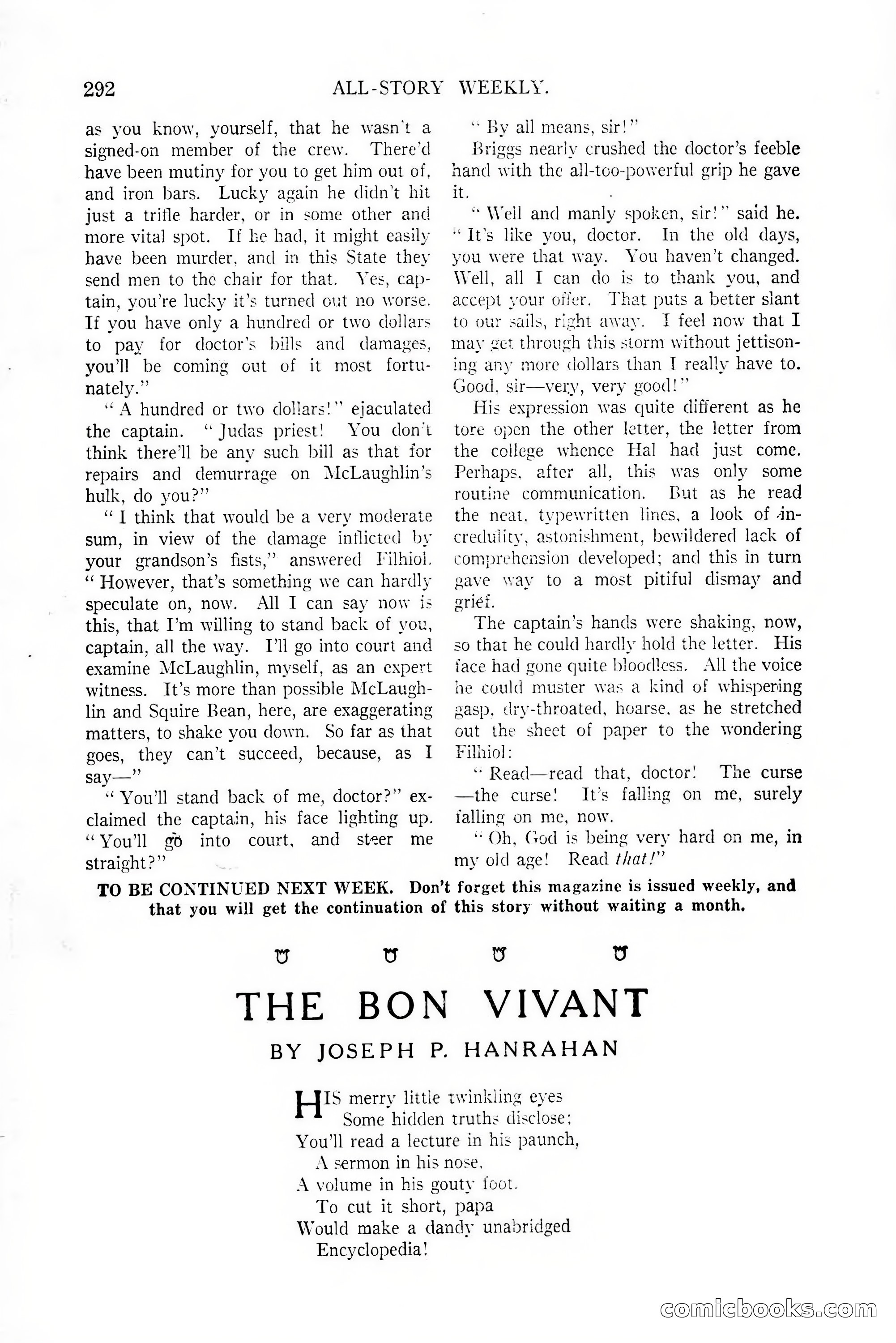 All-Story Weekly, January 25, 1919 — page 126 of 186