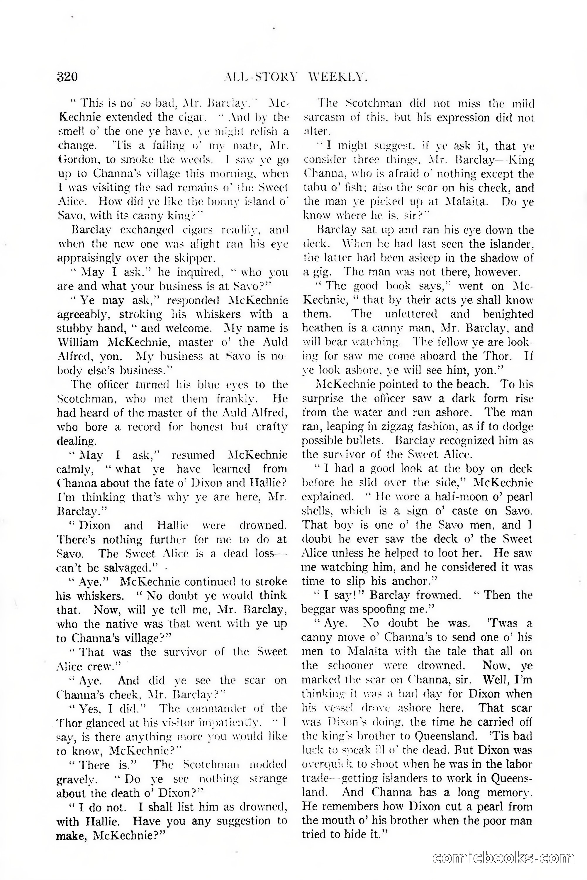 All-Story Weekly, January 25, 1919 — page 154 of 186