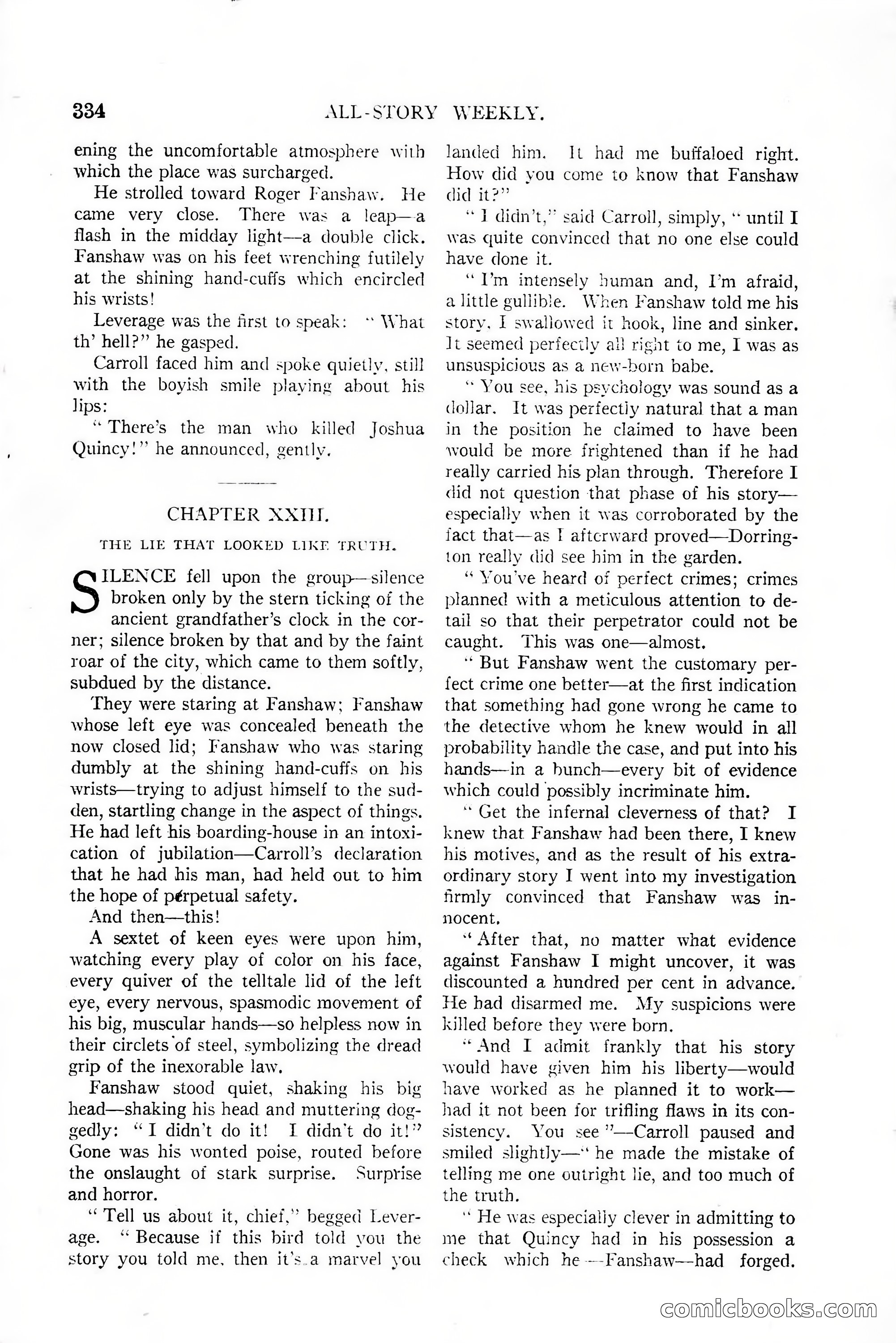 All-Story Weekly, January 25, 1919 — page 168 of 186