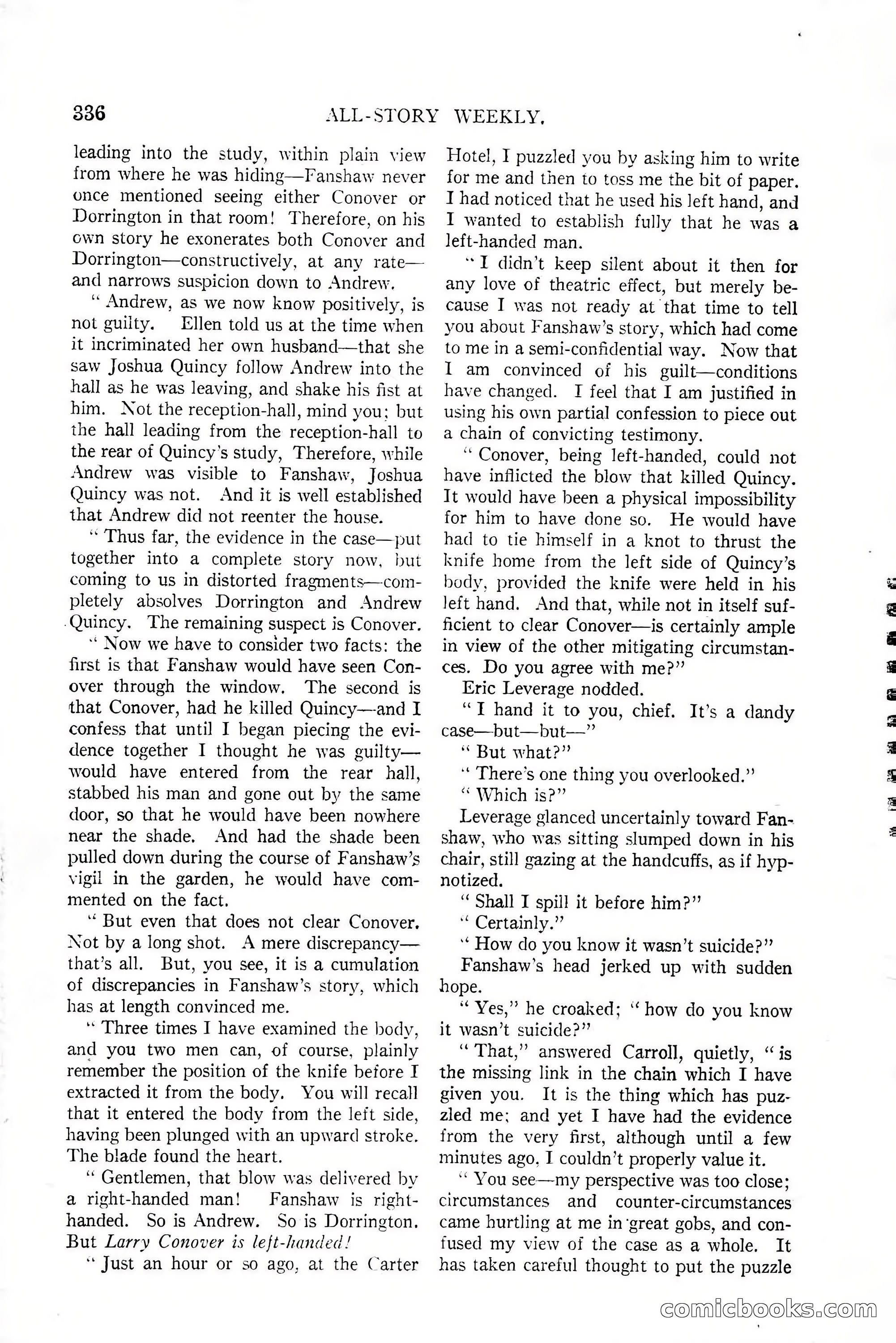 All-Story Weekly, January 25, 1919 — page 170 of 186