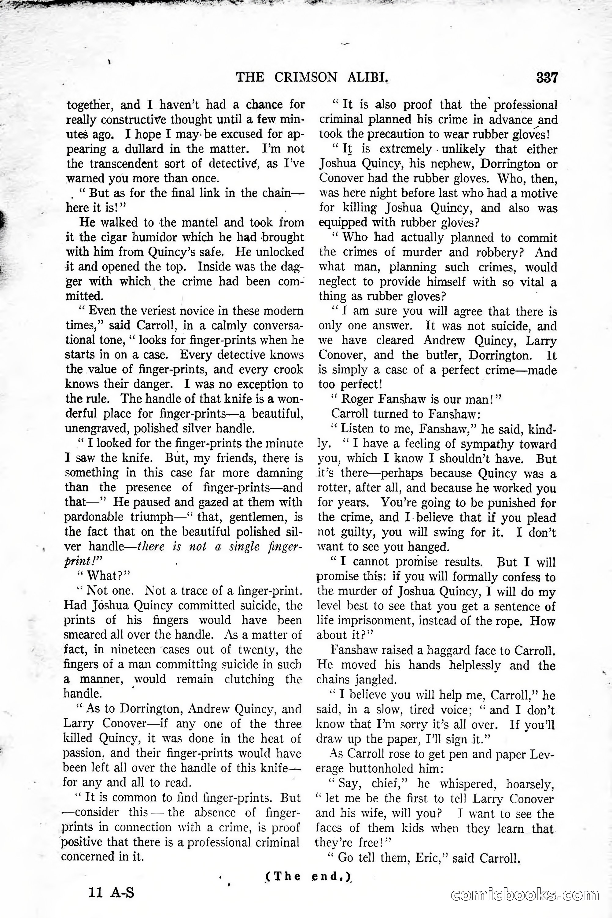 All-Story Weekly, January 25, 1919 — page 171 of 186