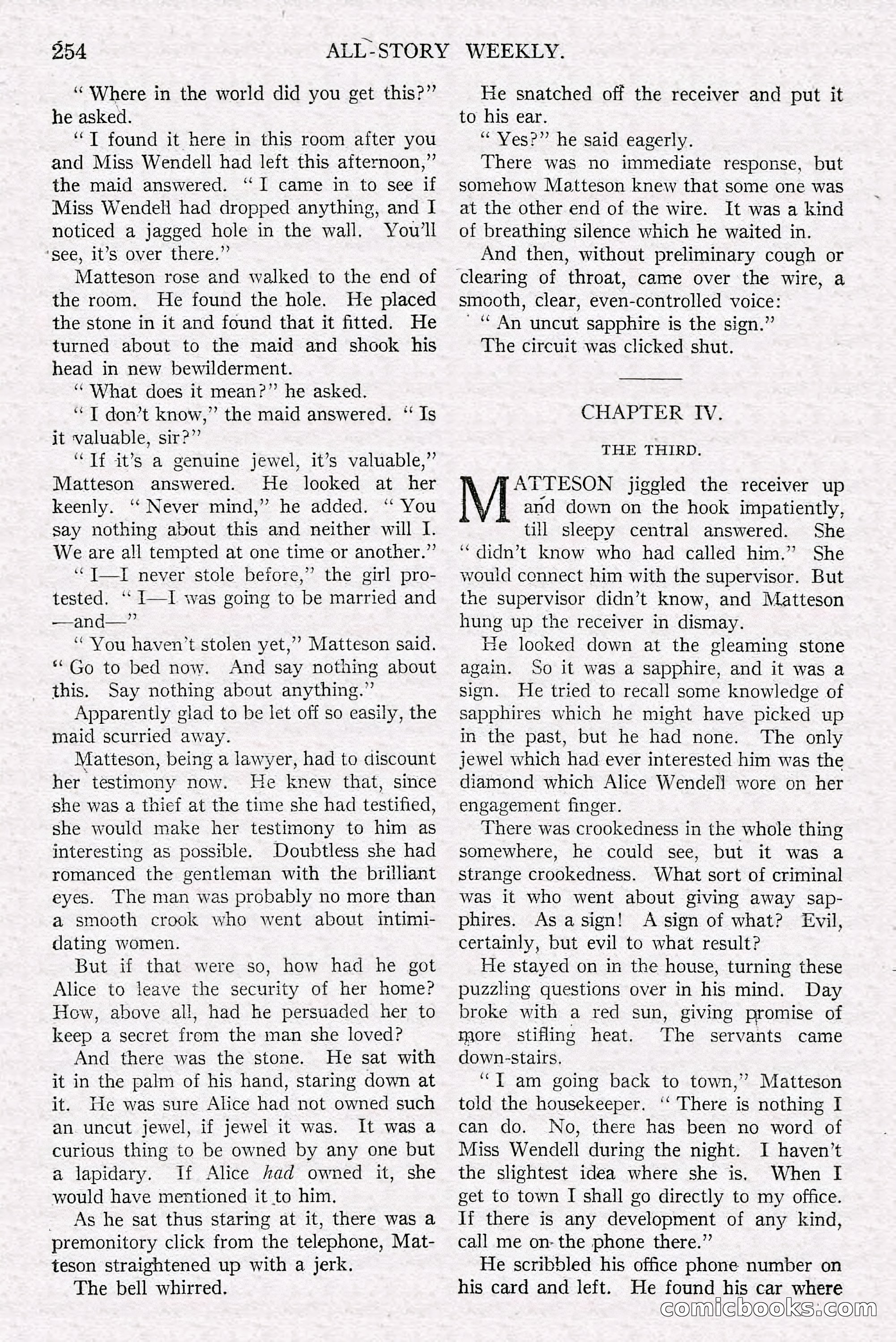 All-Story Weekly, Jun 14 1919 — page 88 of 192