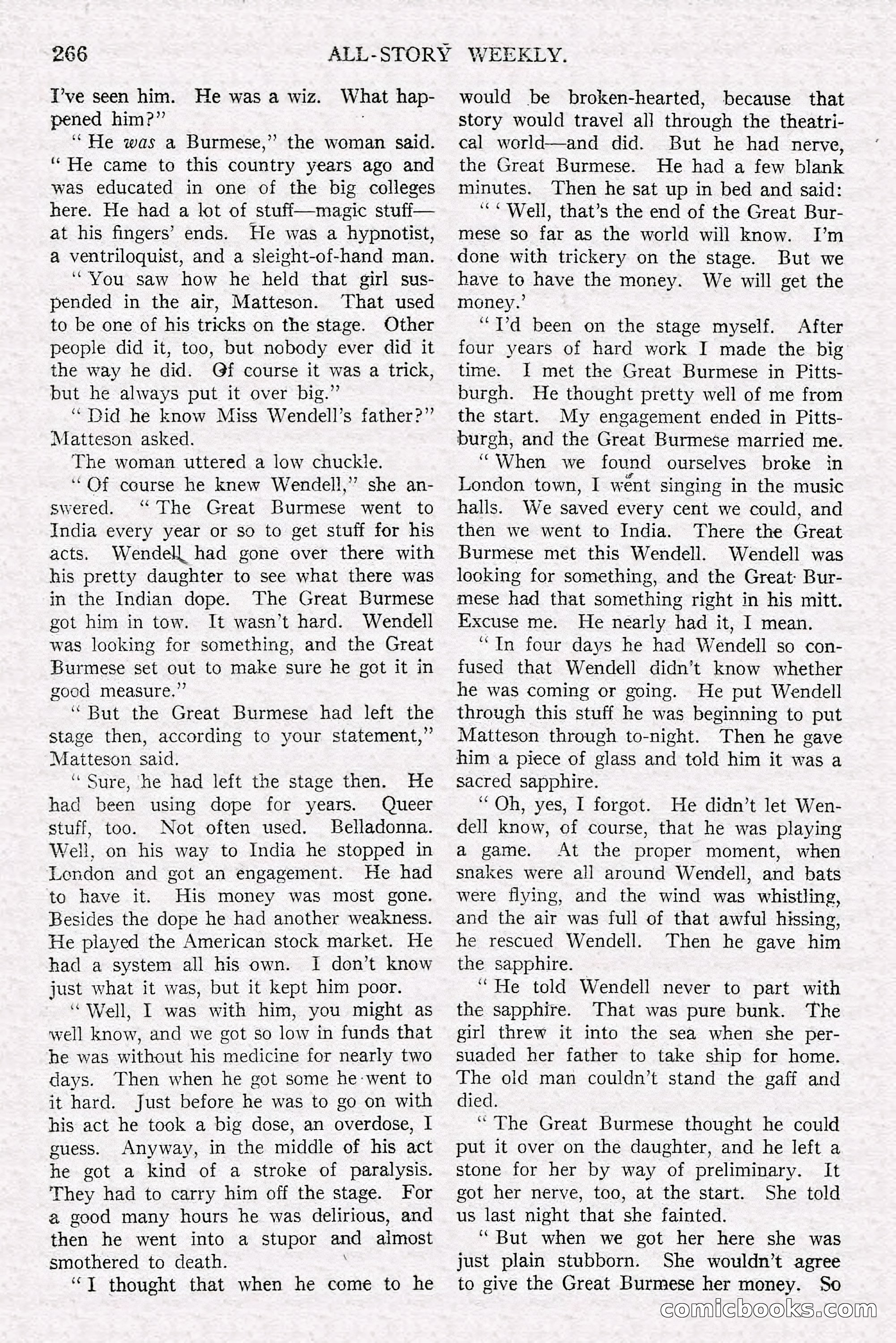 All-Story Weekly, Jun 14 1919 — page 100 of 192