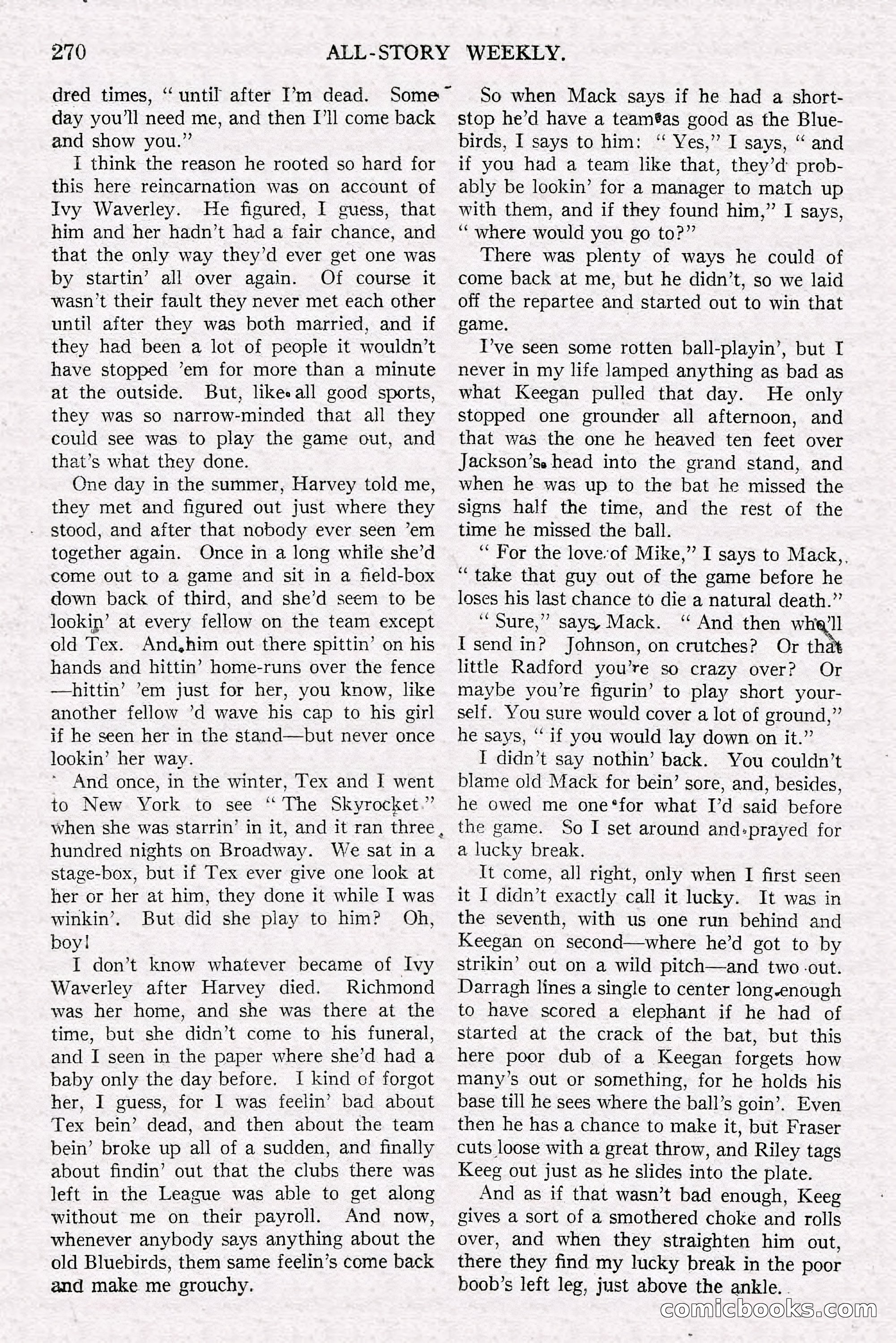 All-Story Weekly, Jun 14 1919 — page 104 of 192