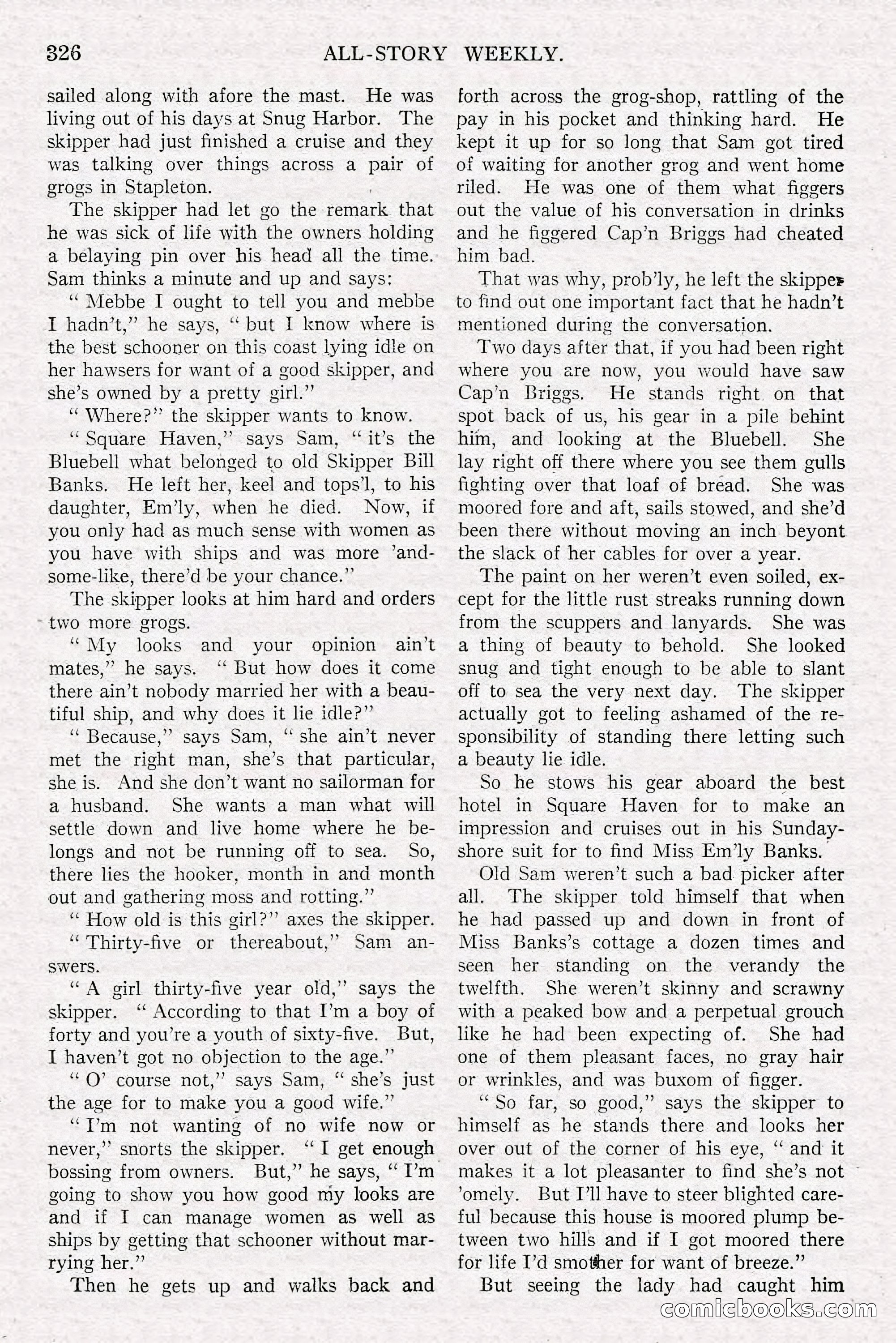 All-Story Weekly, Jun 14 1919 — page 160 of 192